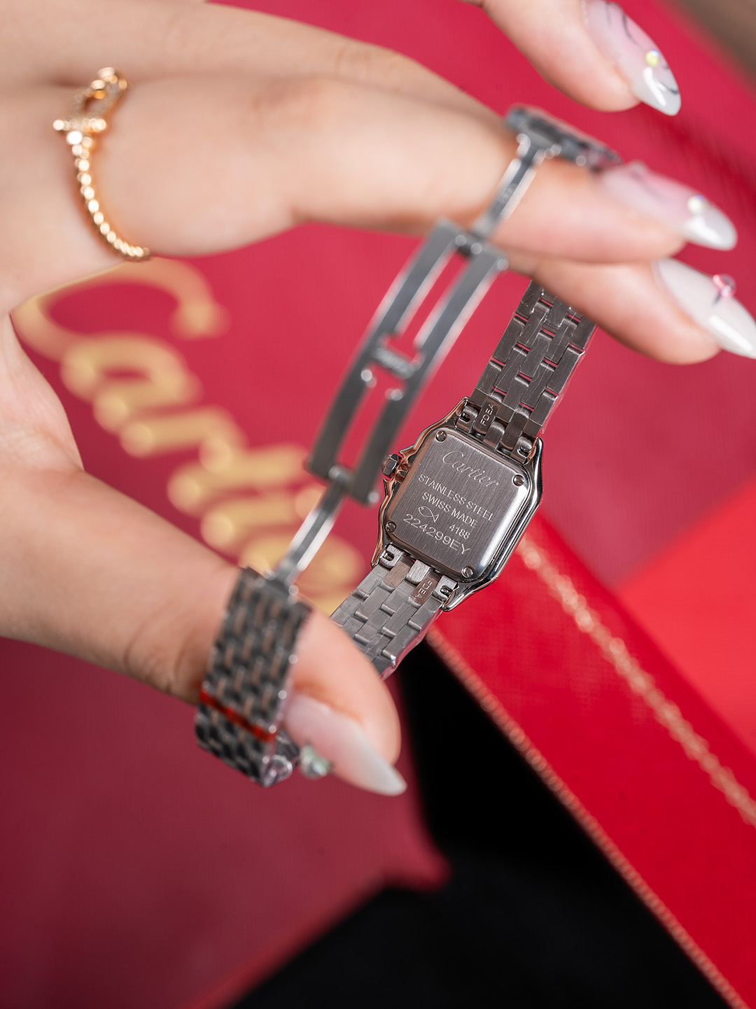 Bagsaaa Ca*t1er Panthère Watch silver with D1am0nd - 19mm*25mm