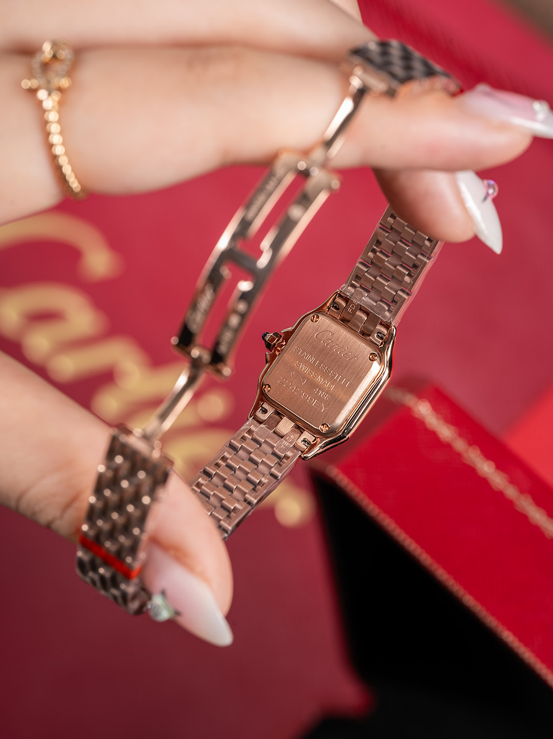 Bagsaaa Ca*t1er Panthère Watch rose gold with D1am0nd - 19mm*25mm