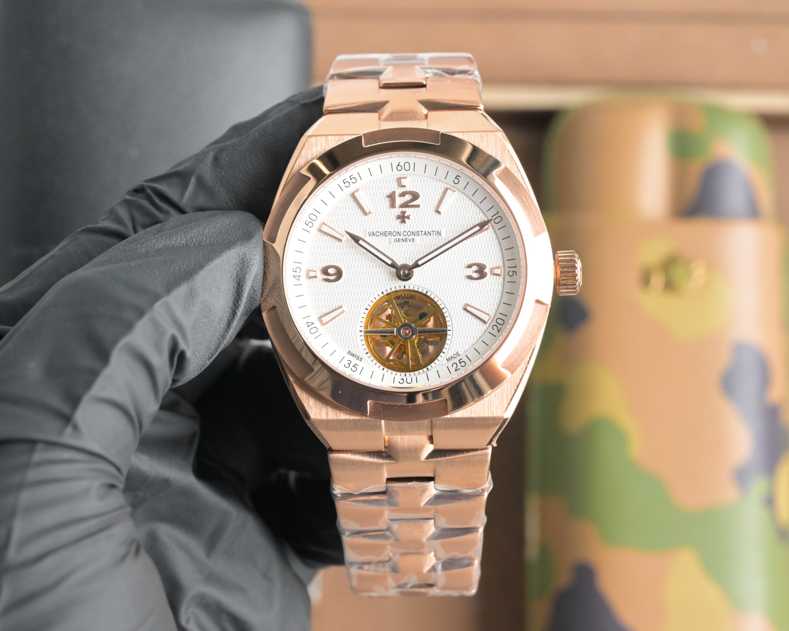 Bagsaaa Vacheron C0nstan1n Oversea Tourbillon watch - 42mm