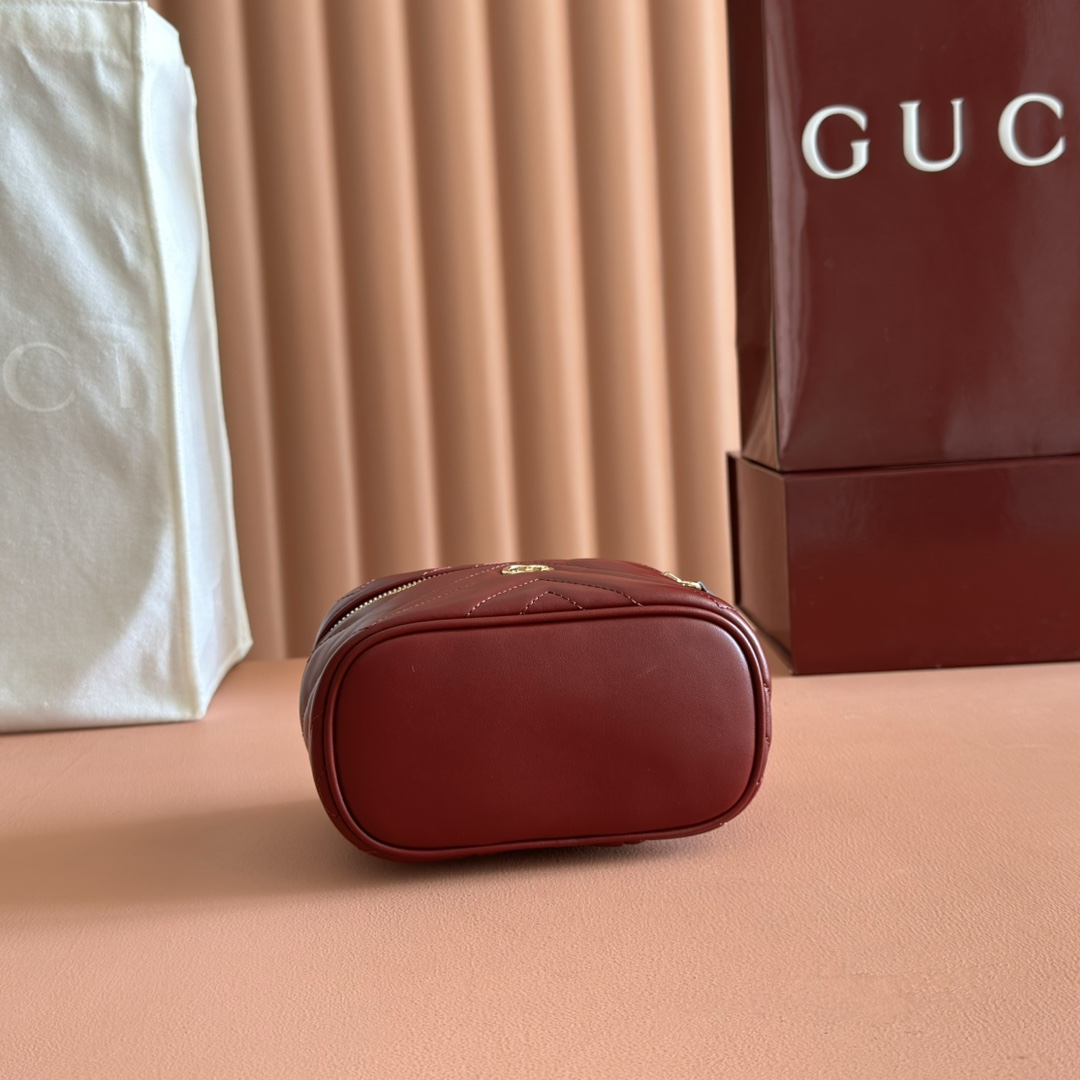 Bagsaaa Gvc*1 GG Marmont nano vanity bag 837455 red - 15cm