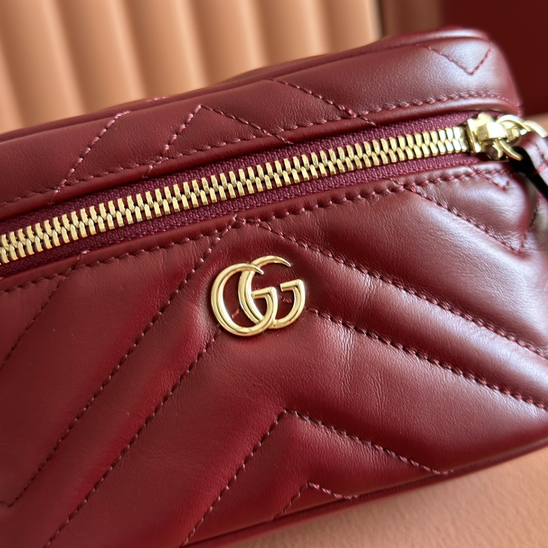 Bagsaaa Gvc*1 GG Marmont nano vanity bag 837455 red - 15cm
