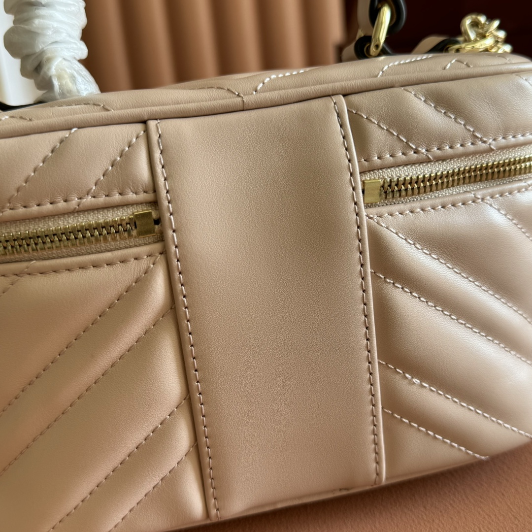 Bagsaaa Gvc*1 GG Marmont mini vanity bag 837454 light pink - 19cm
