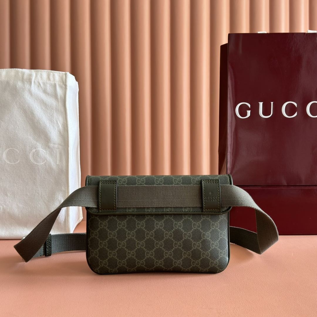 Bagsaaa Gvc*1 GG Monogram small belt bag 792091 Forest green - 24cm