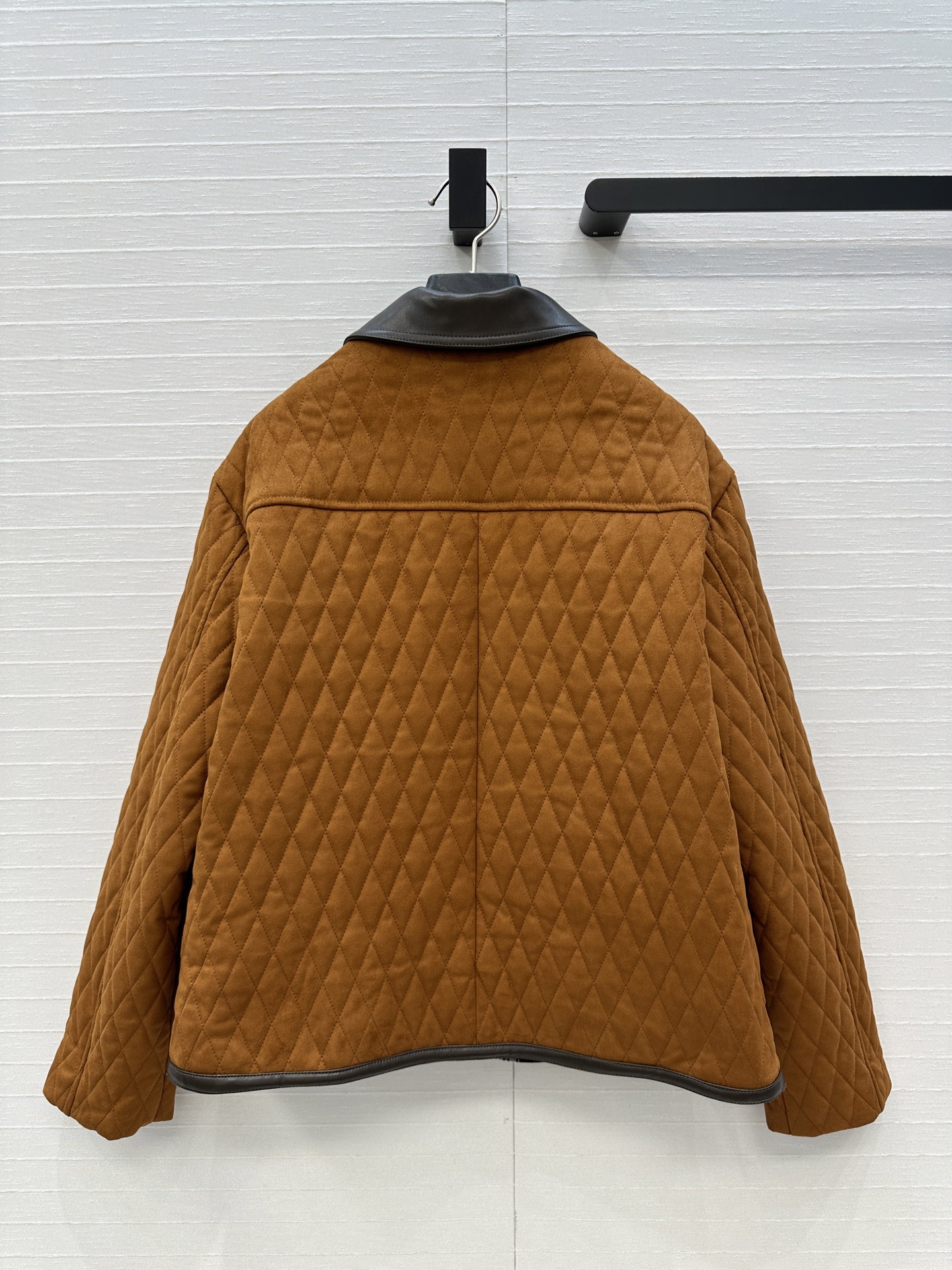Bagsaaa Ce1i*e Quilted Jacket In Suede brown