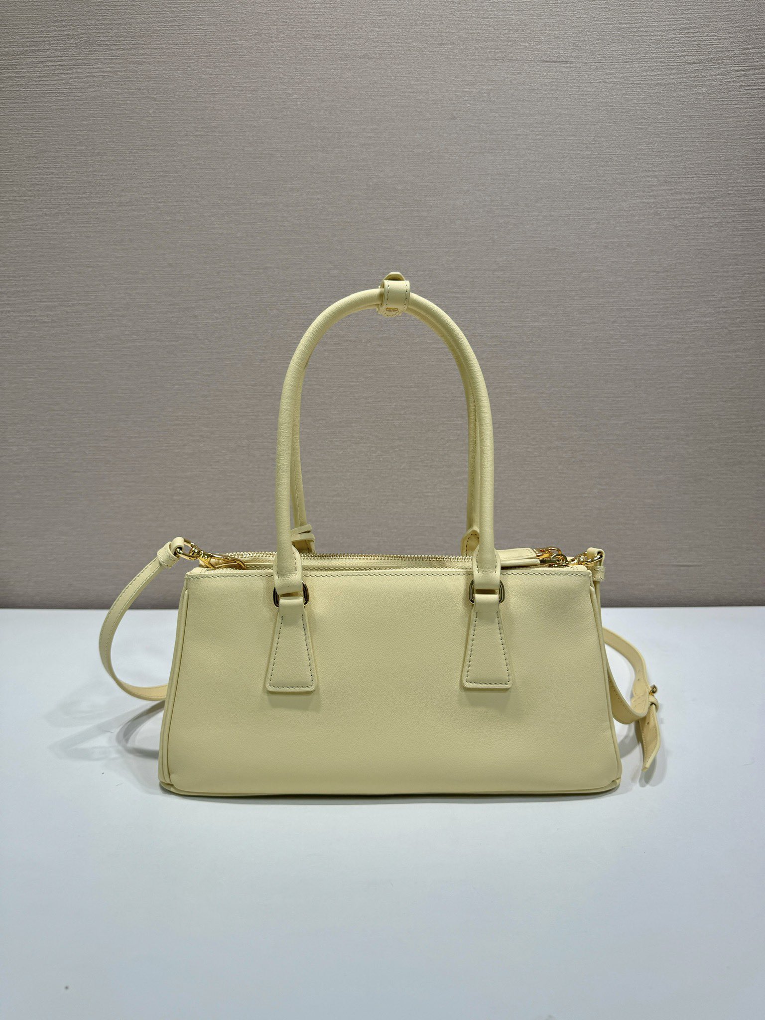 Bagsaaa Medium Pra*a Galleria leather bag 1BA457 light yellow - 30cm
