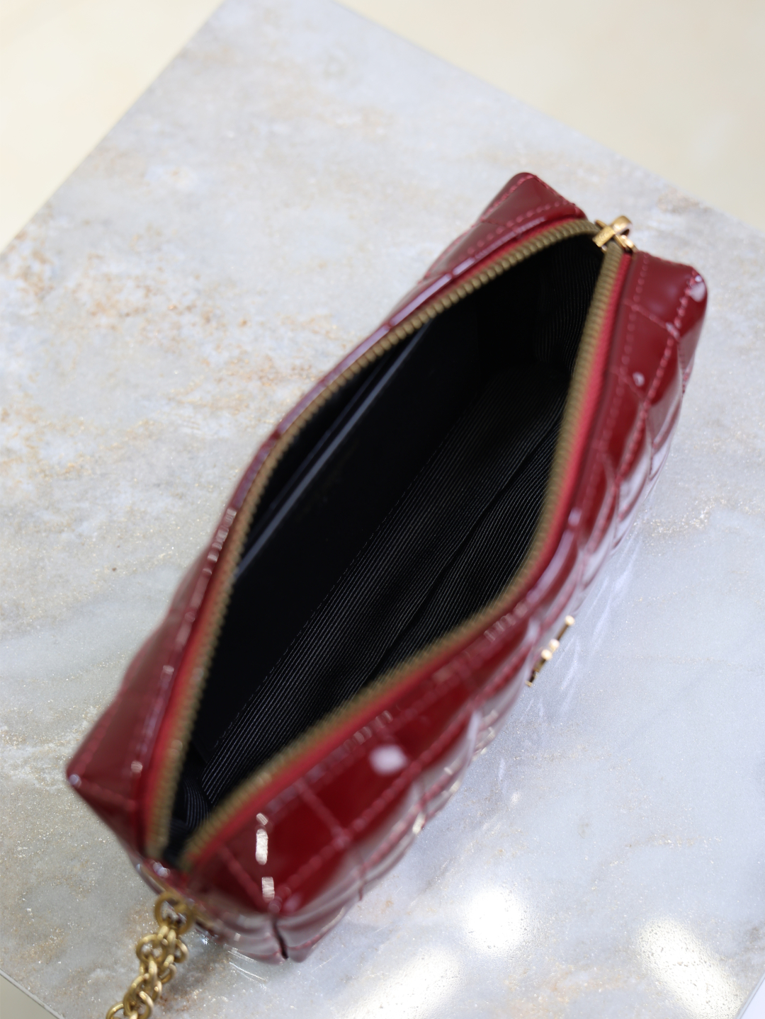 Bagsaaa Y51 Sa1nt Lau*nt Cassandre Carré Matelassé Pouch red - 18.5cm