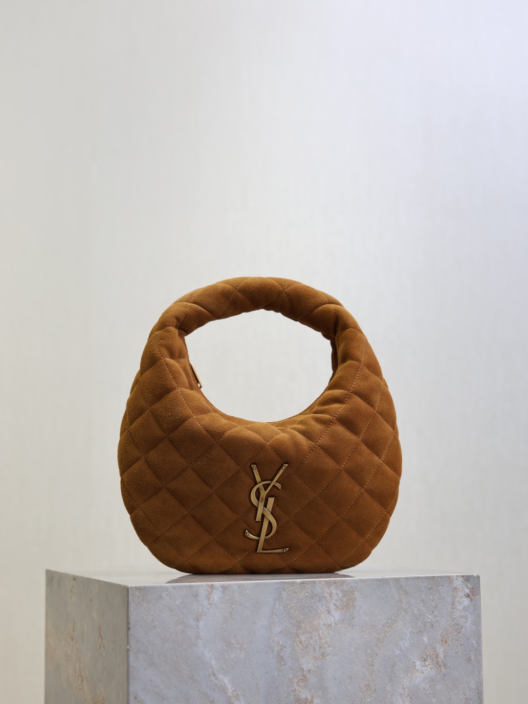 Bagsaaa Y51 ICARINO in quilted suede 851689 Caramel Cognac - 17/26 cm