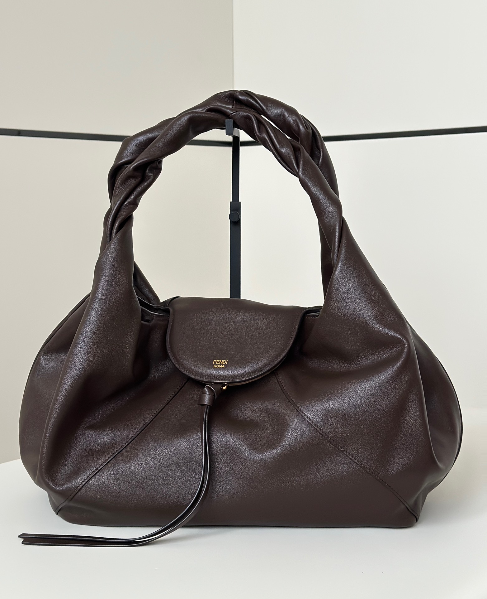 Bagsaaa F**di Large Spy Dark Brown leather bag - 48 cm