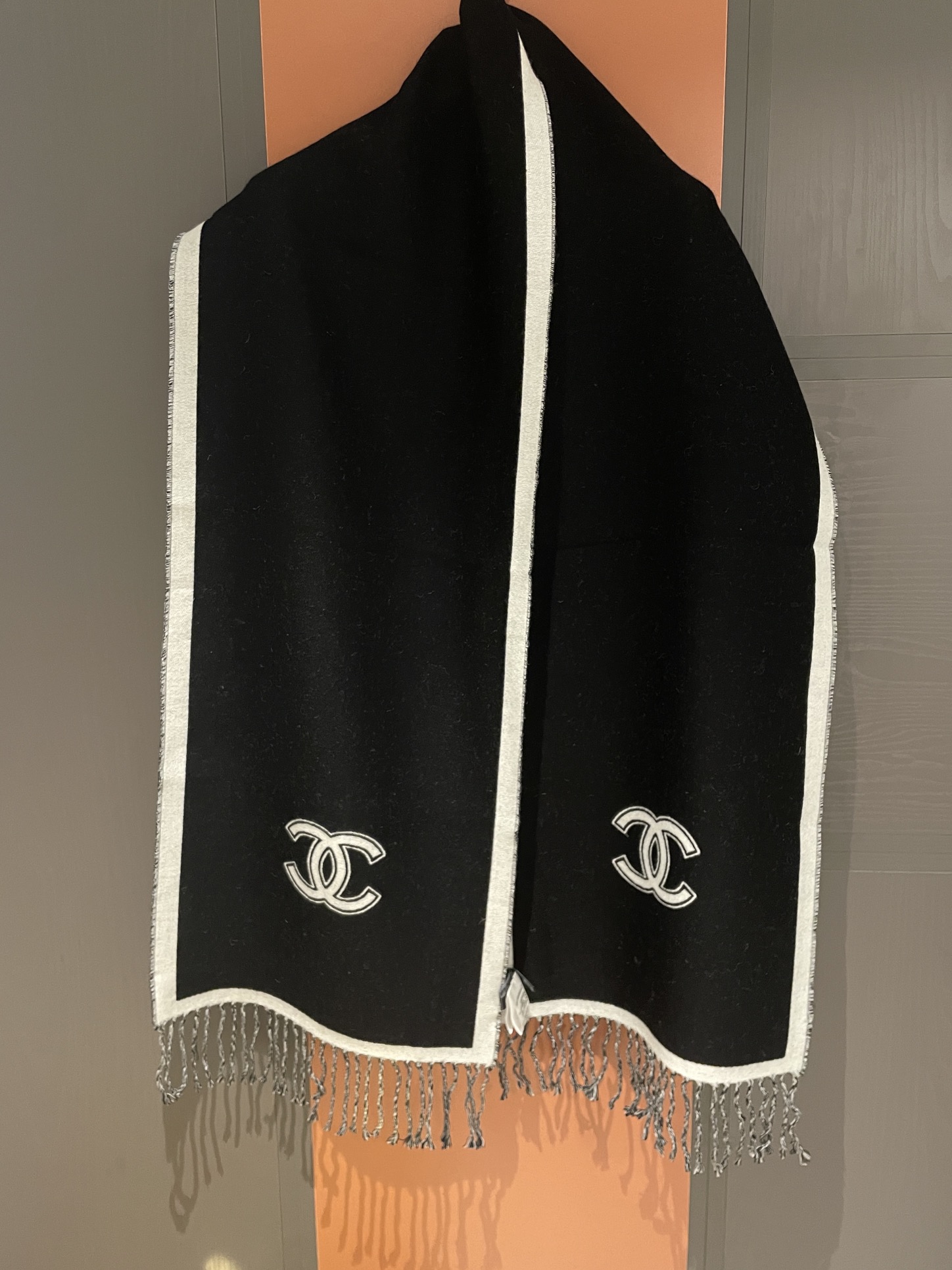 Ch**el Black & White Scarf