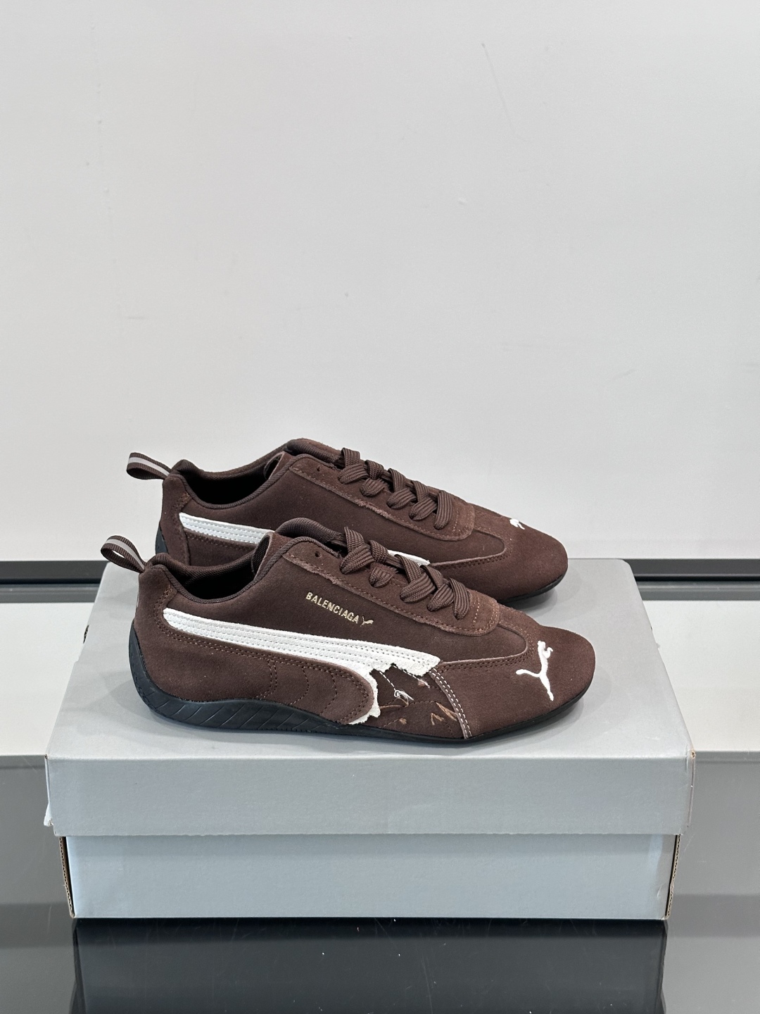 Bagsaaa Speedcat Suede Ba1en*iaga Sneaker Brown