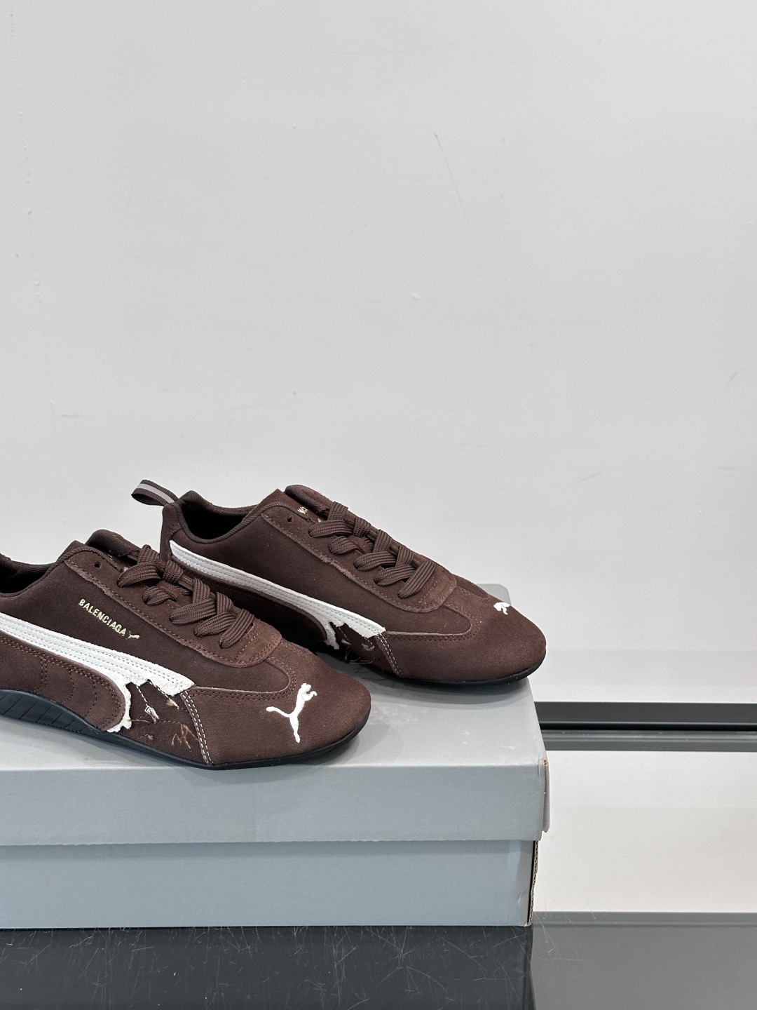 Bagsaaa Speedcat Suede Ba1en*iaga Sneaker Brown