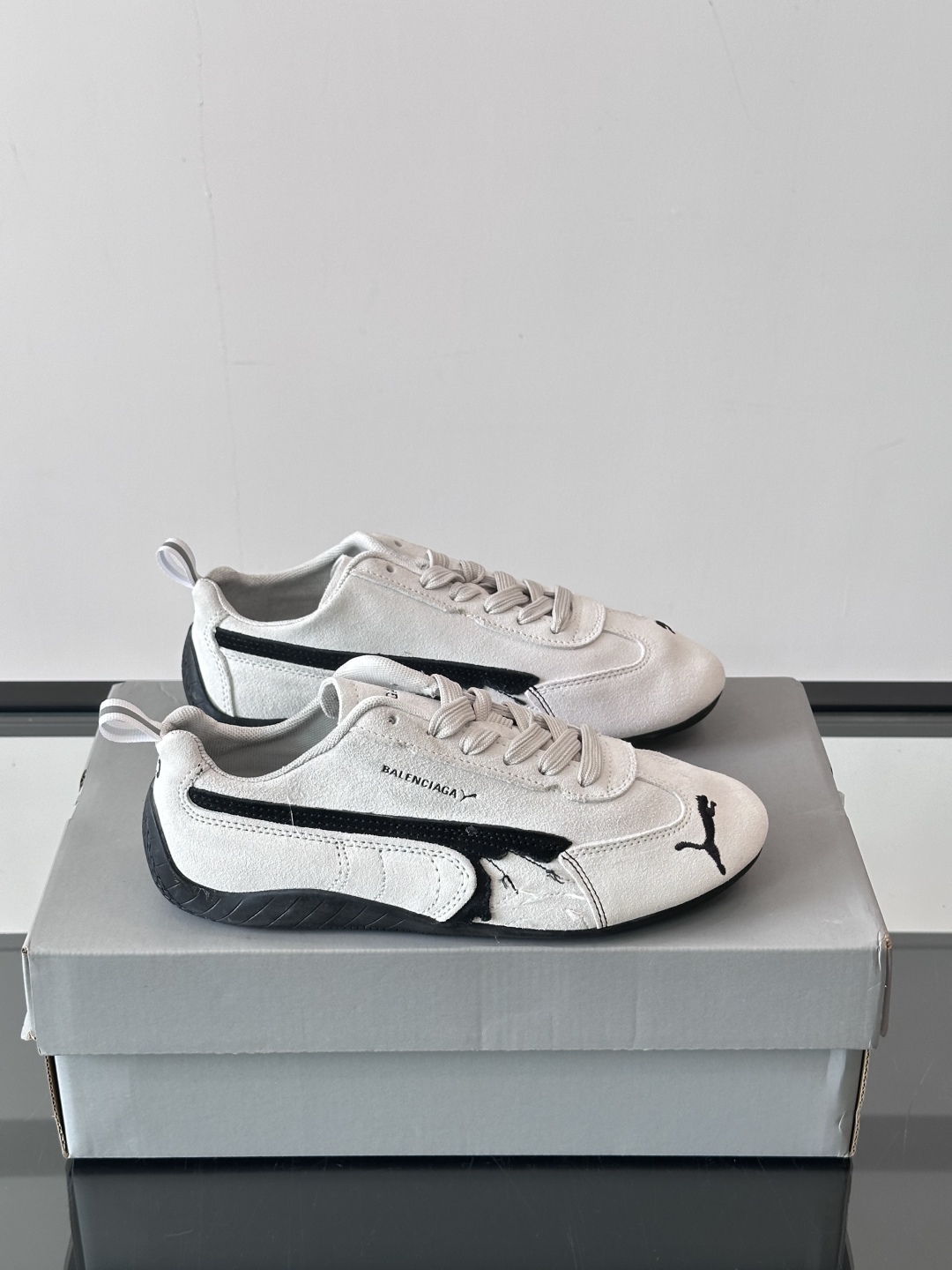 Bagsaaa Speedcat Suede Ba1en*iaga Sneaker White