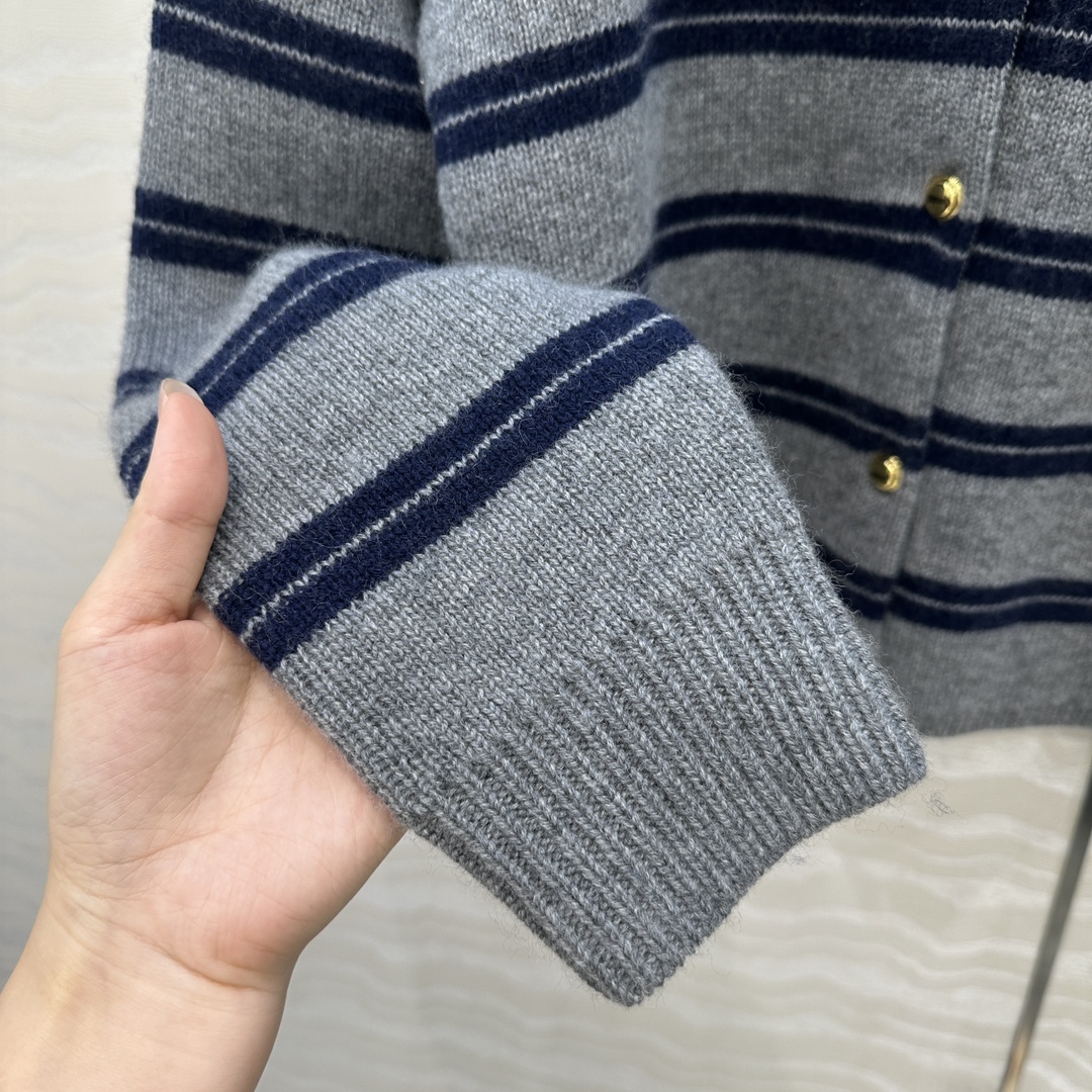 Bagsaaa Miu Miu striped-pattern cardigan
