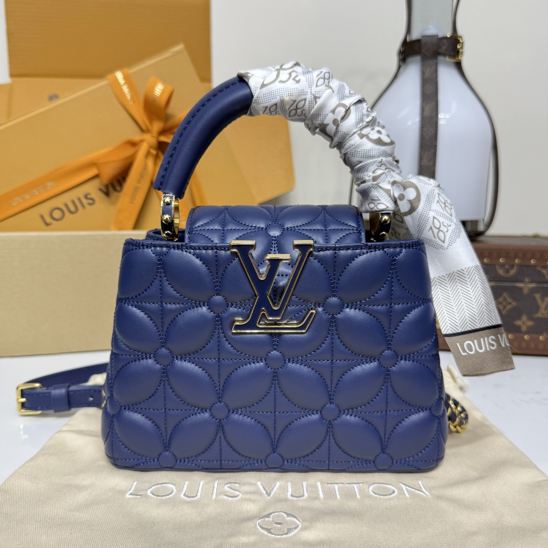 Bagsaaa LV M13496 Capucines Mini Sapphire Blue - 21cm