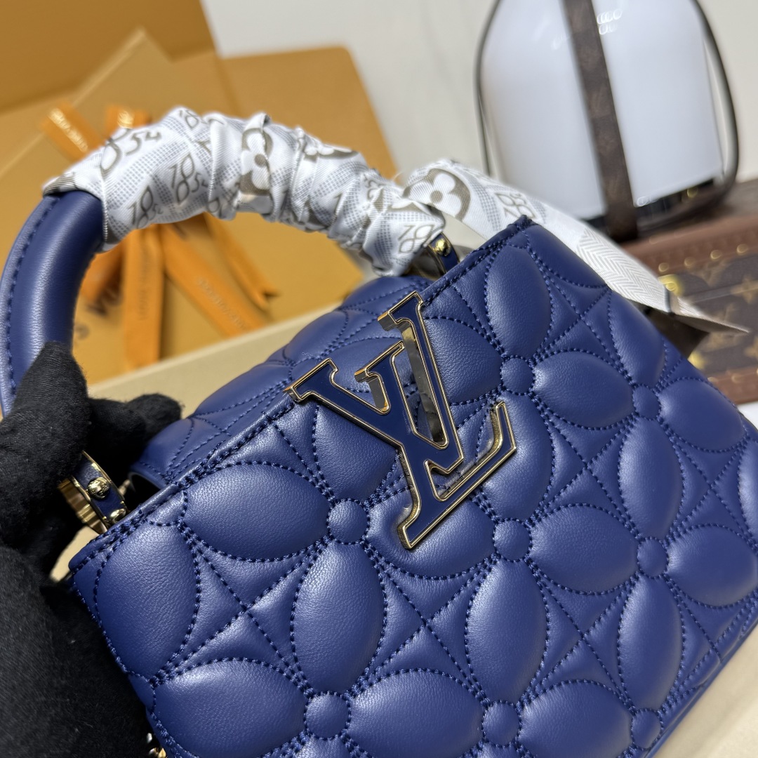 Bagsaaa LV M13496 Capucines Mini Sapphire Blue - 21cm