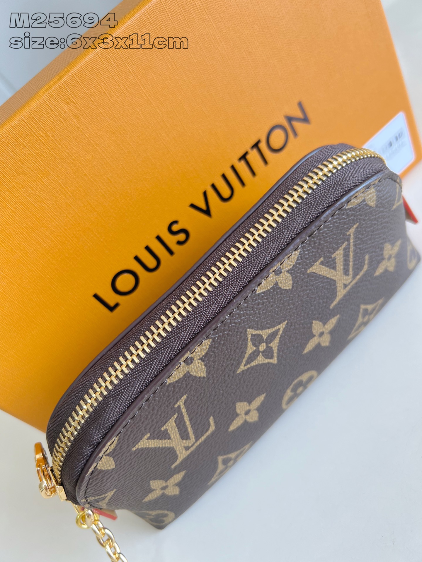 Bagsaaa LV M25694 Cosmetic Lipstick Pouch - 11 x 6 x 3.3 cm