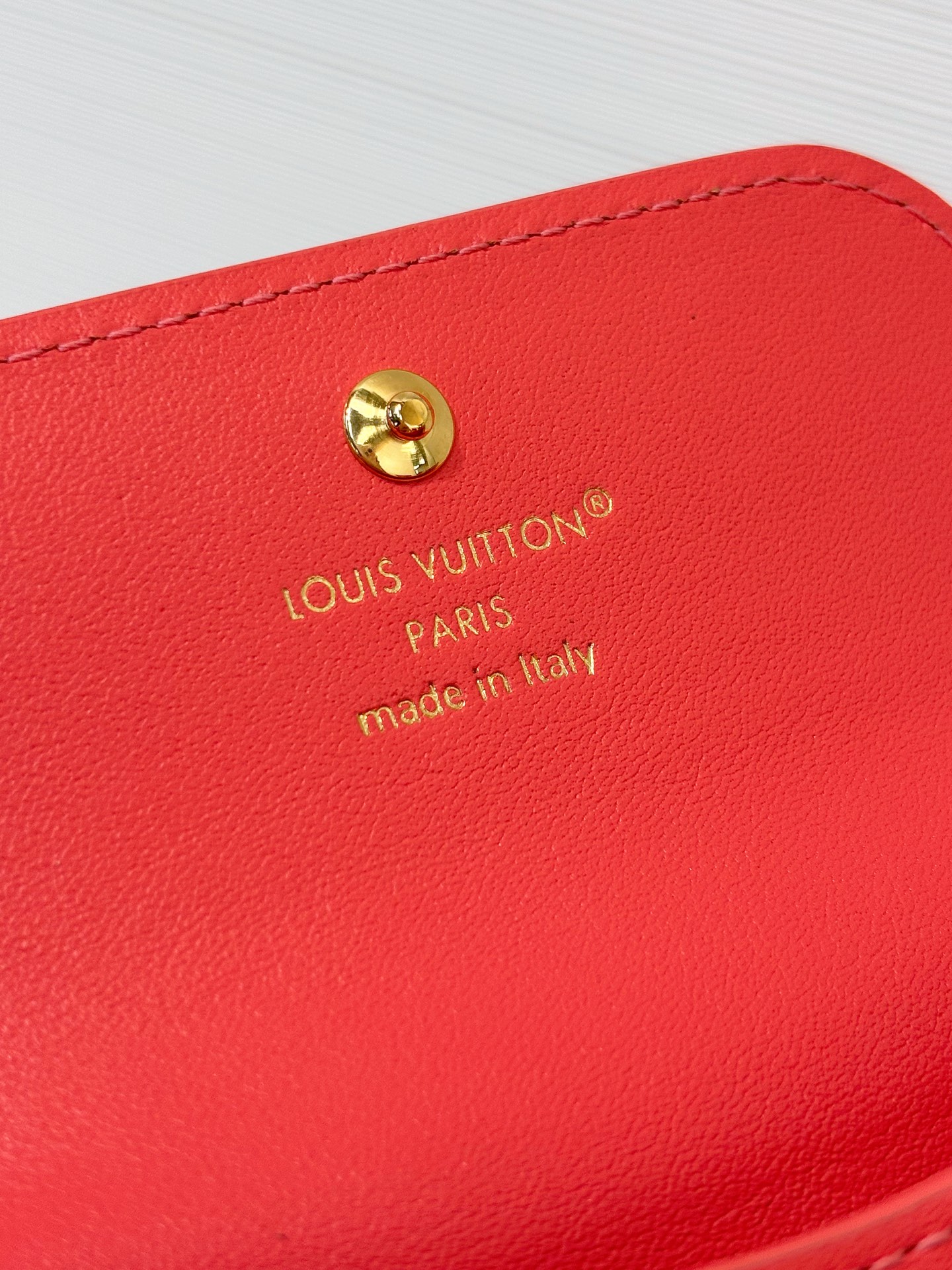 Bagsaaa LV M14615 Tiny Recto Verso Card Holder LV Bloom Sweet Coral - 10cm