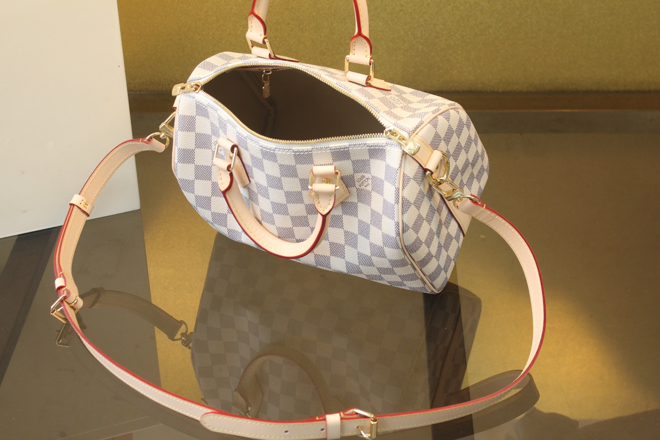 Bagsaaa L0vis Vvtt0n N40608 Speedy Bandoulière 25 Damier Azur - 25cm