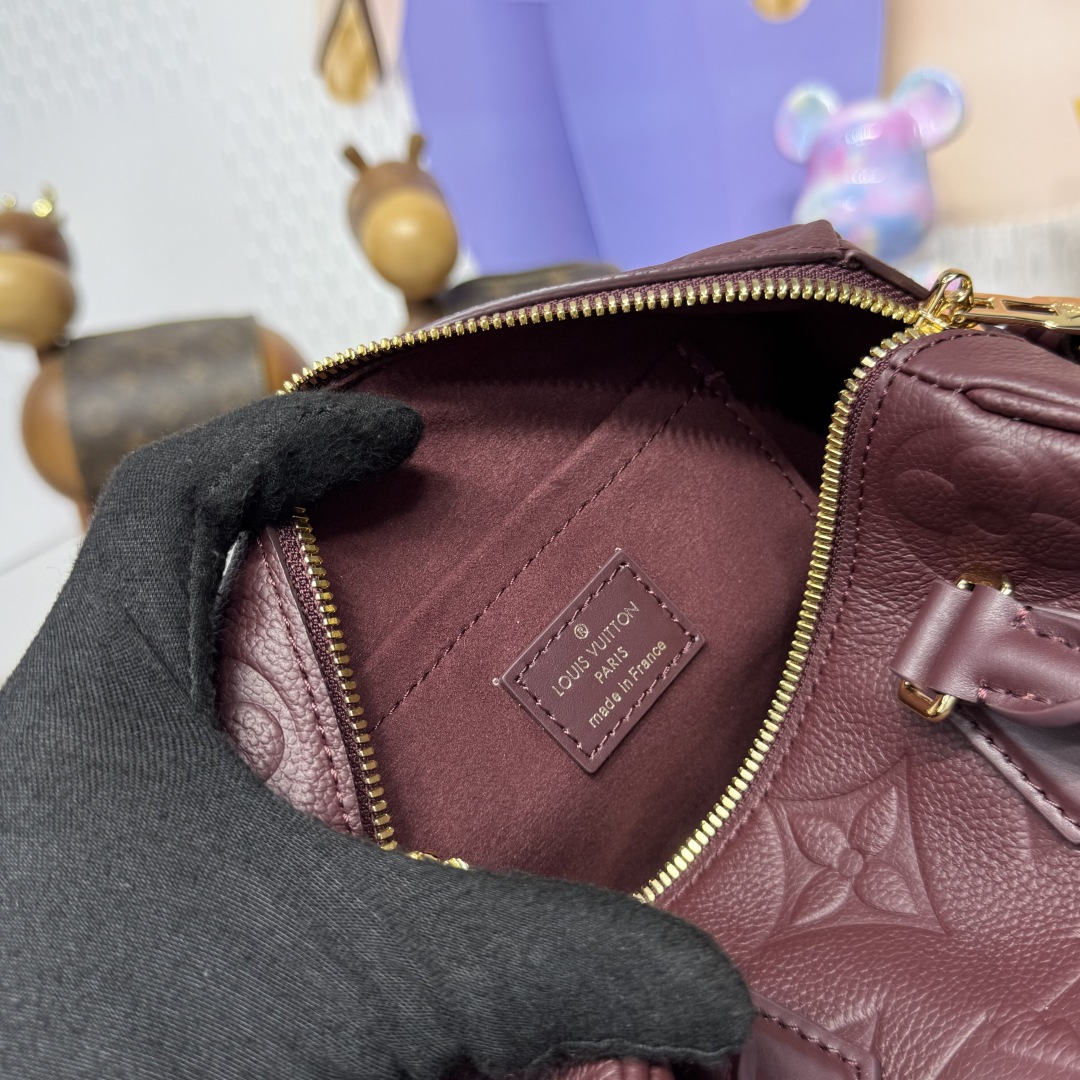 Bagsaaa LV M25929 Speedy Bandouliere 20 Grenat Red - 20.5cm