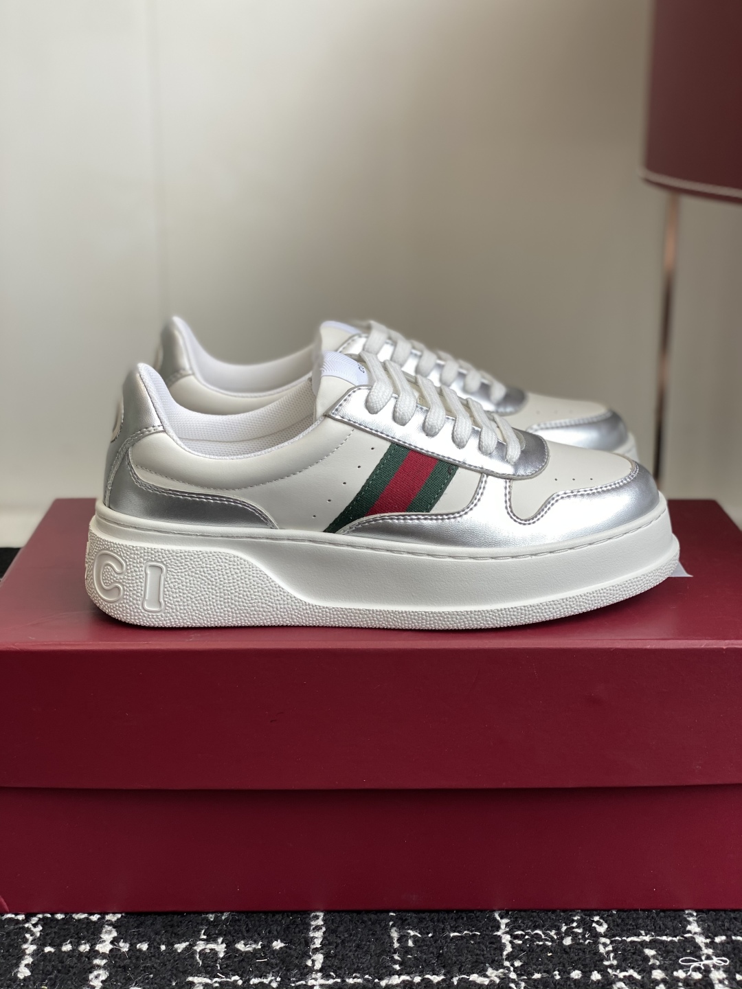 Bagsaaa Gvc*1 chunky sneaker 848307 white & silver