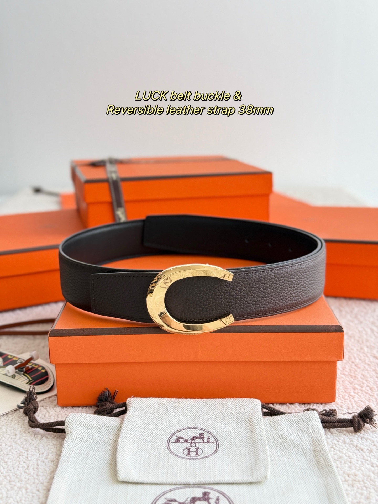 Bagsaaa H**me5 Dark Brown Belt 38MM