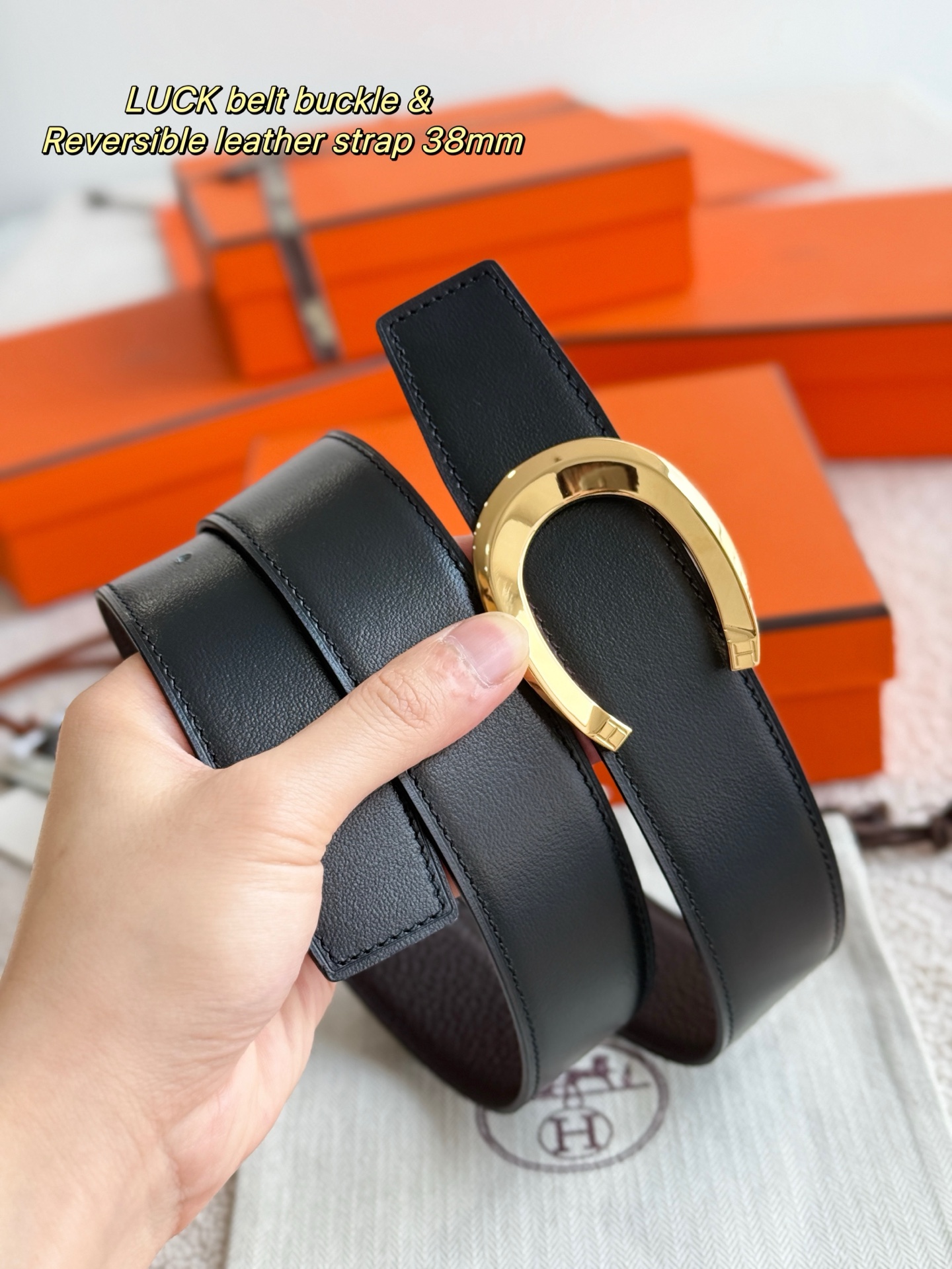 Bagsaaa H**me5 Dark Brown Belt 38MM