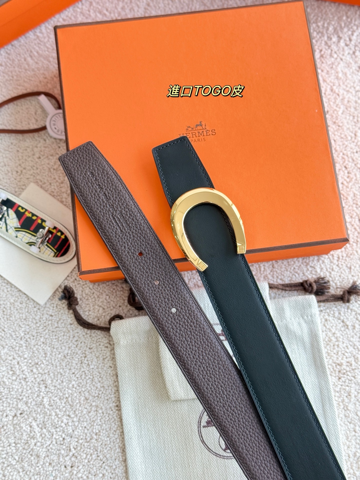 Bagsaaa H**me5 Dark Brown Belt 38MM