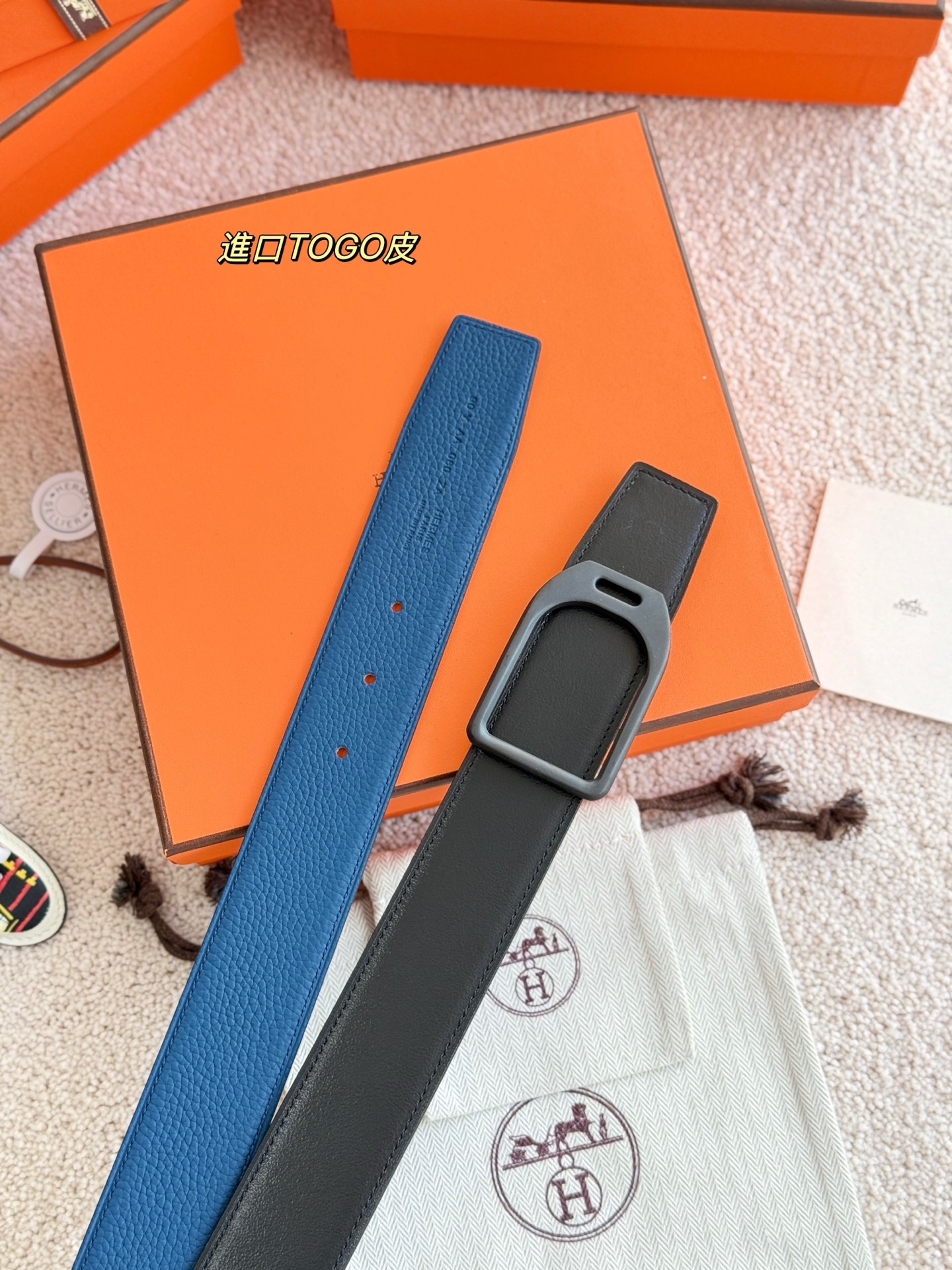 Bagsaaa H**me5 Blue Belt 38MM