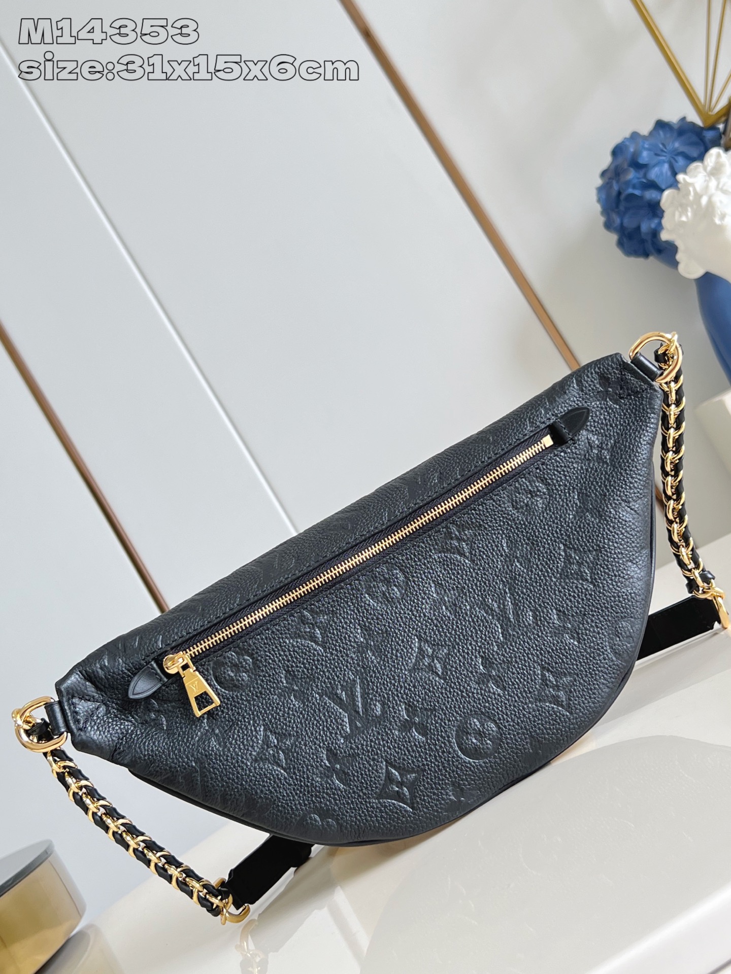 Bagsaaa LV M14353 High Rise PM Black - 31 x 15 x 6 cm