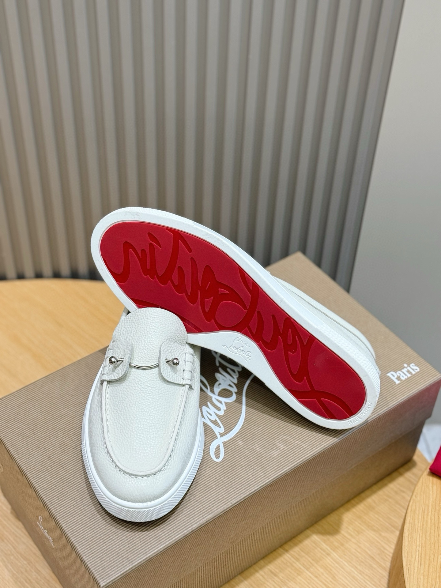 Bagsaaa Chr1st1an Louboutin Chambeliboat loafers white