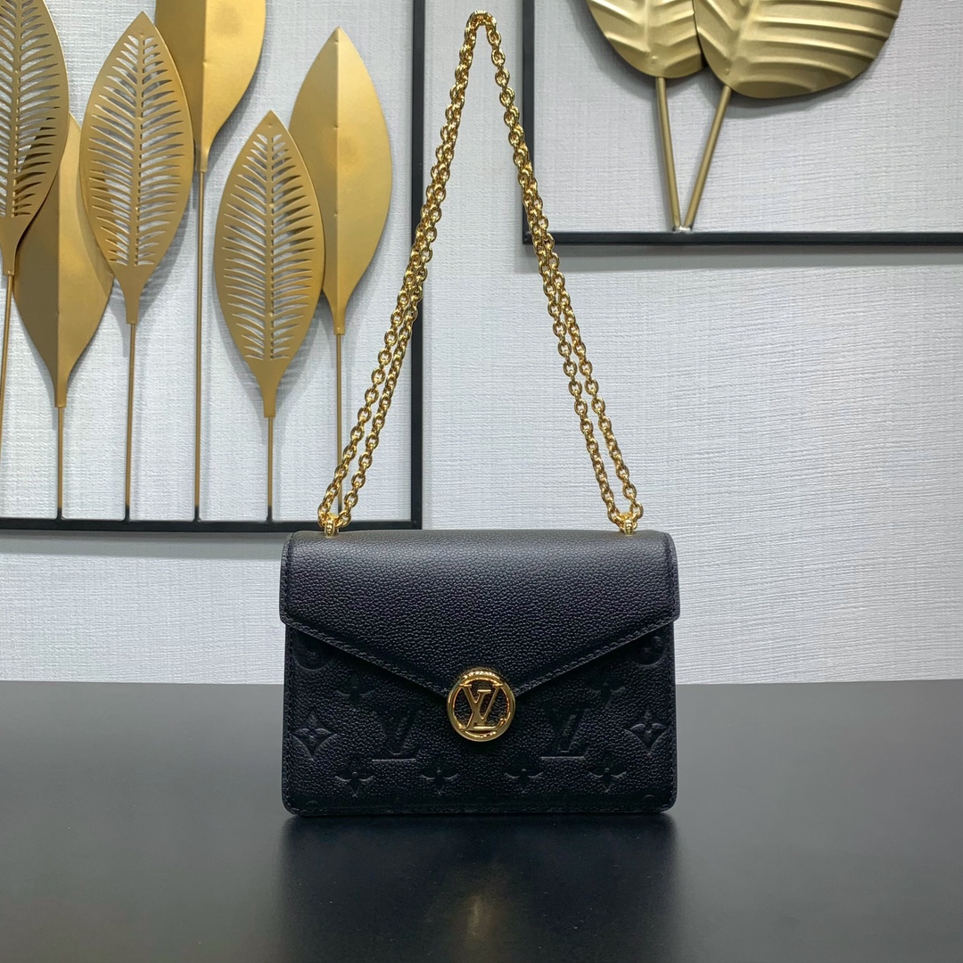 Bagsaaa LV M13569 Wallet On Chain Rosy black - 19.5 x 13.5 x 6.5 cm