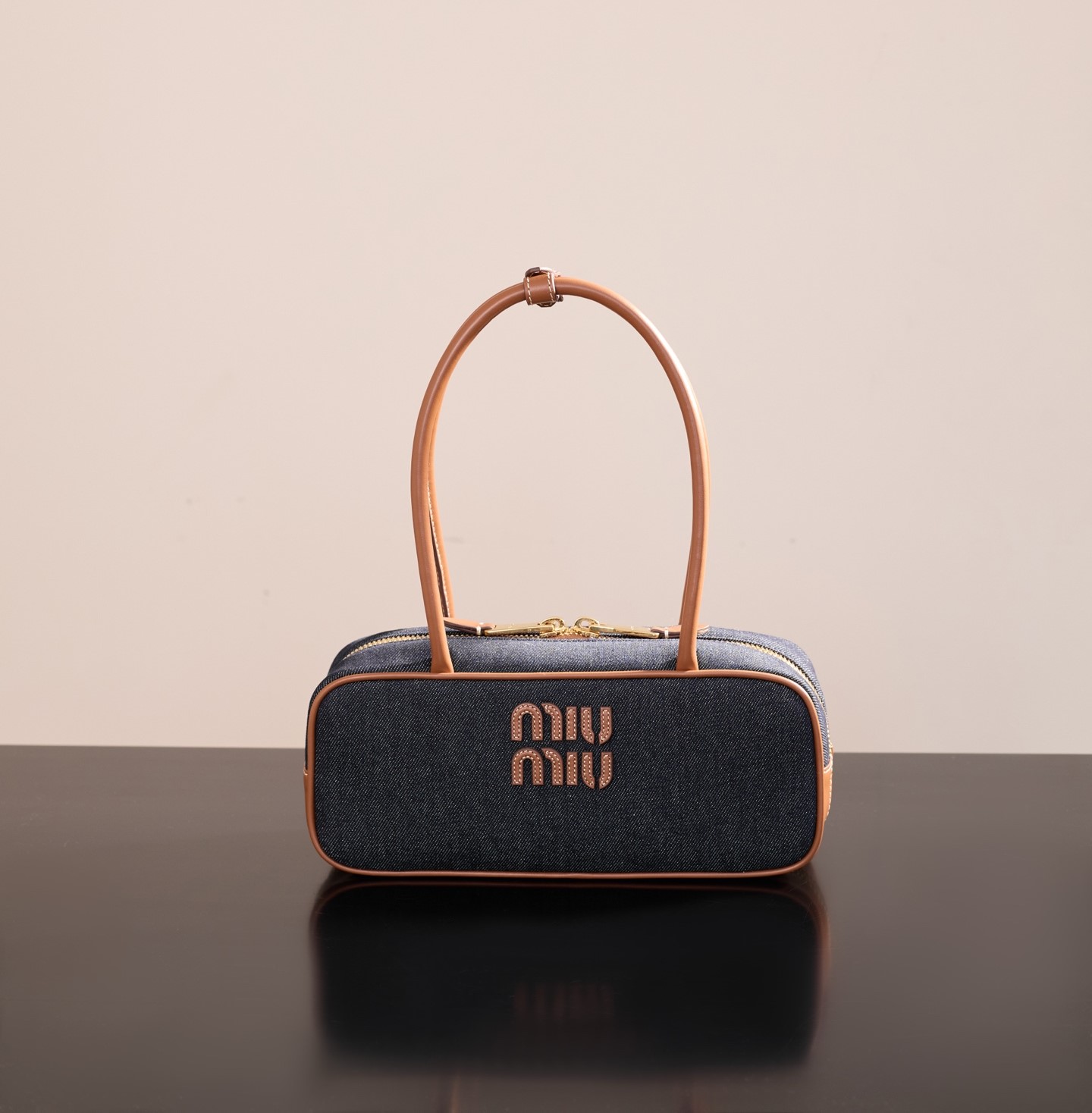 Bagsaaa Miu Miu Beau denim bag 5BB173 - 28cm
