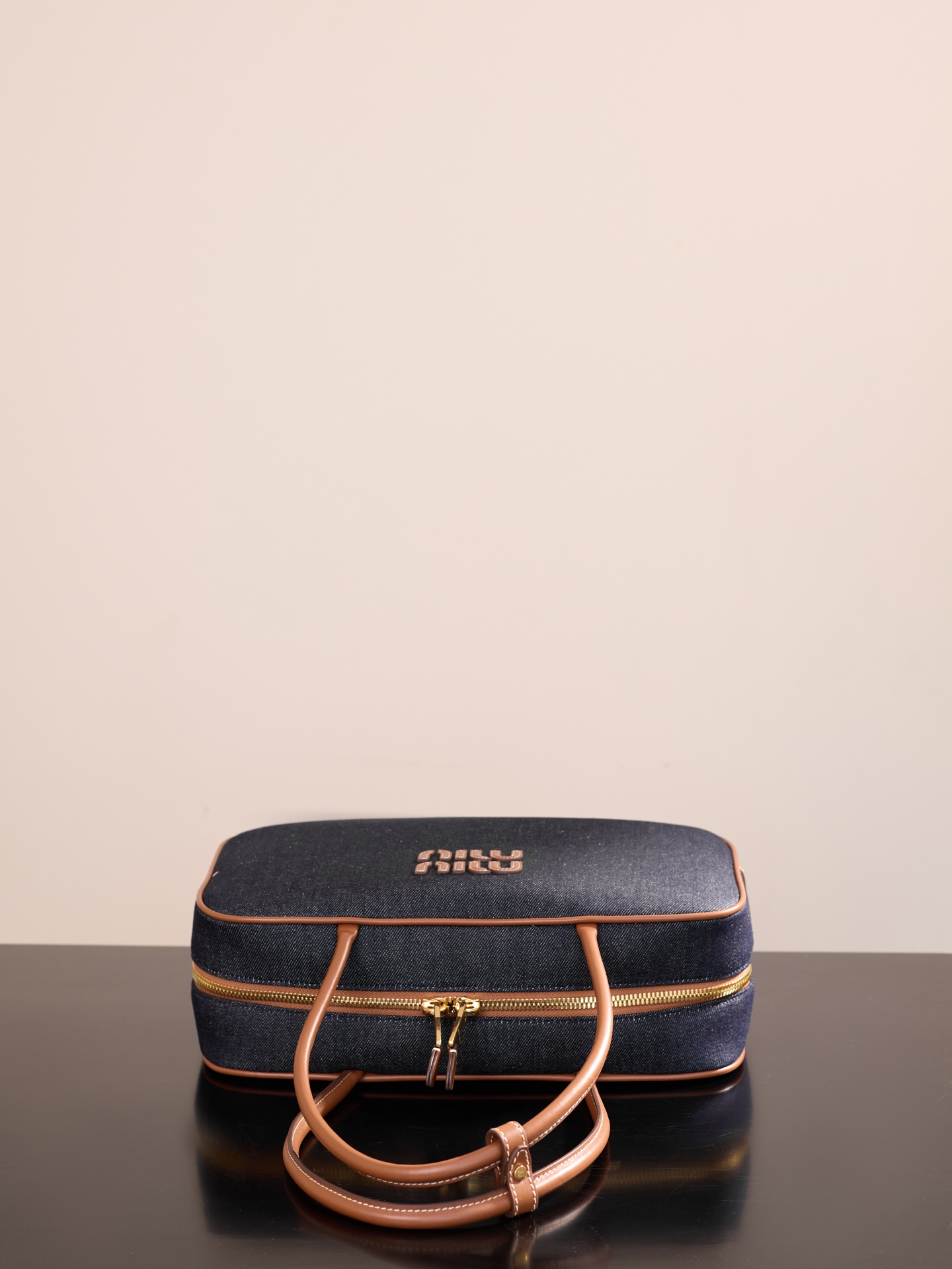 Bagsaaa Miu Miu Beau denim bag large size 5BB163 - 34cm