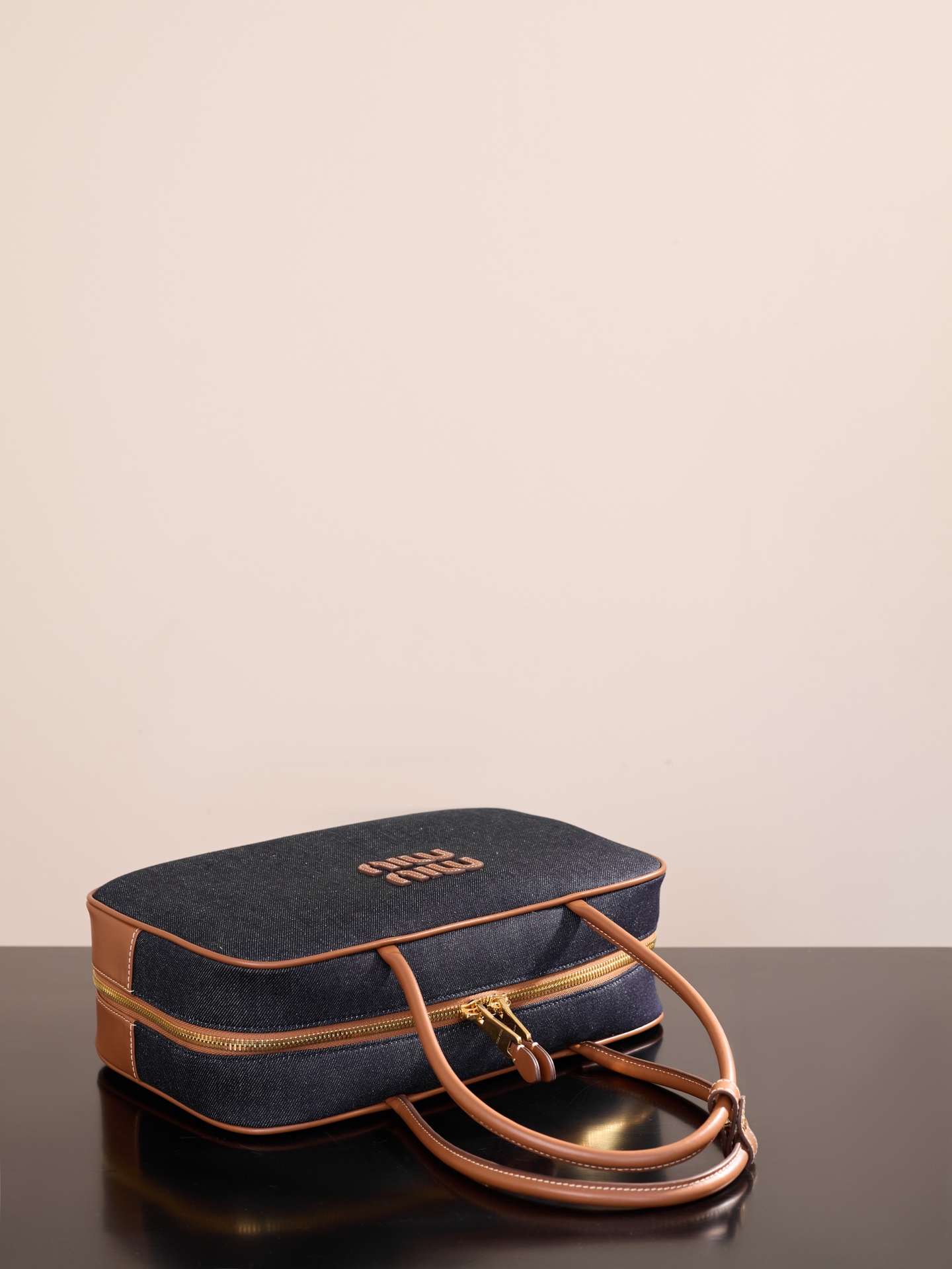 Bagsaaa Miu Miu Beau denim bag large size 5BB163 - 34cm