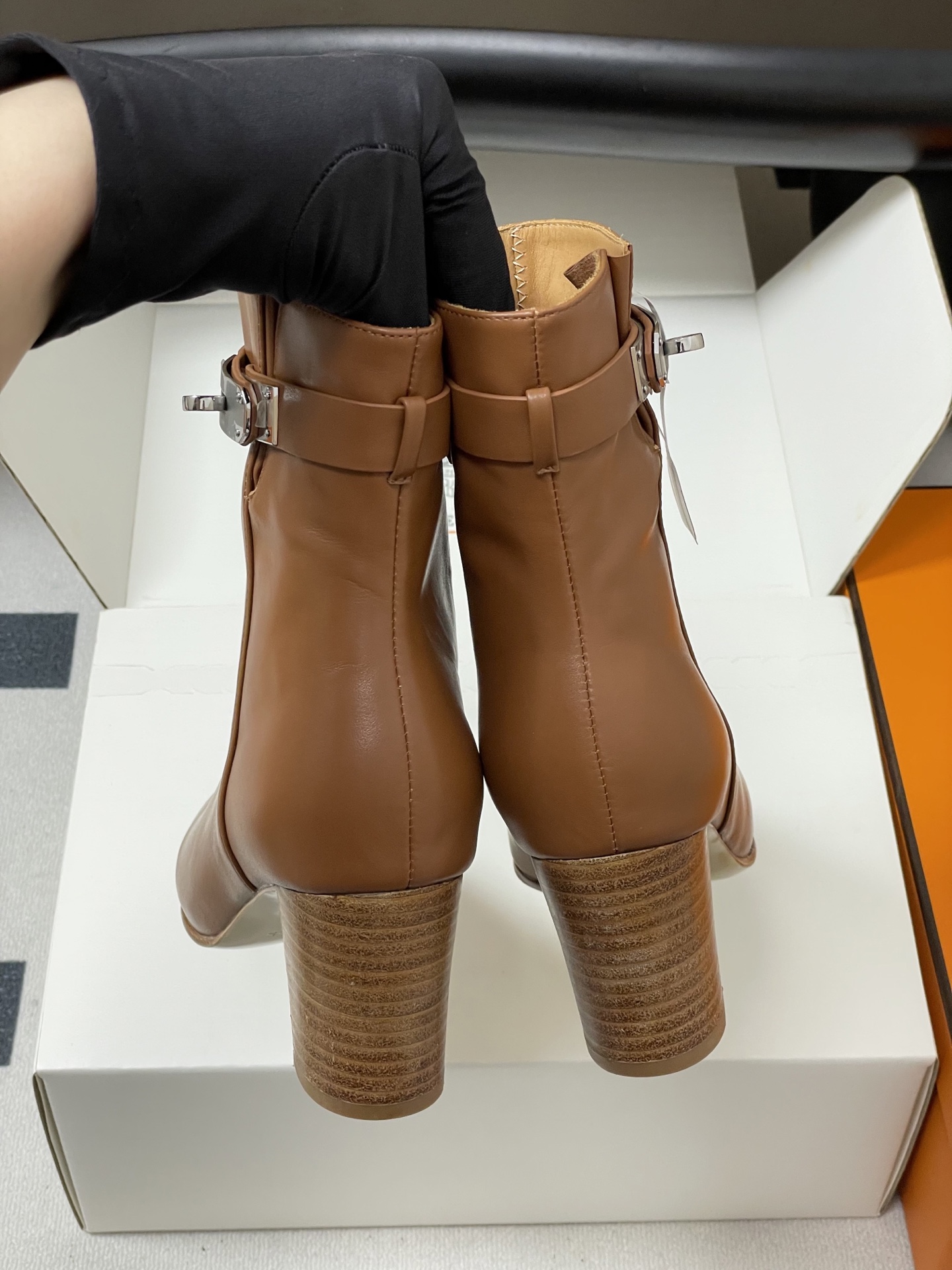 Bagsaaa H**me5 Saint Germain ankle boot brown - 7cm