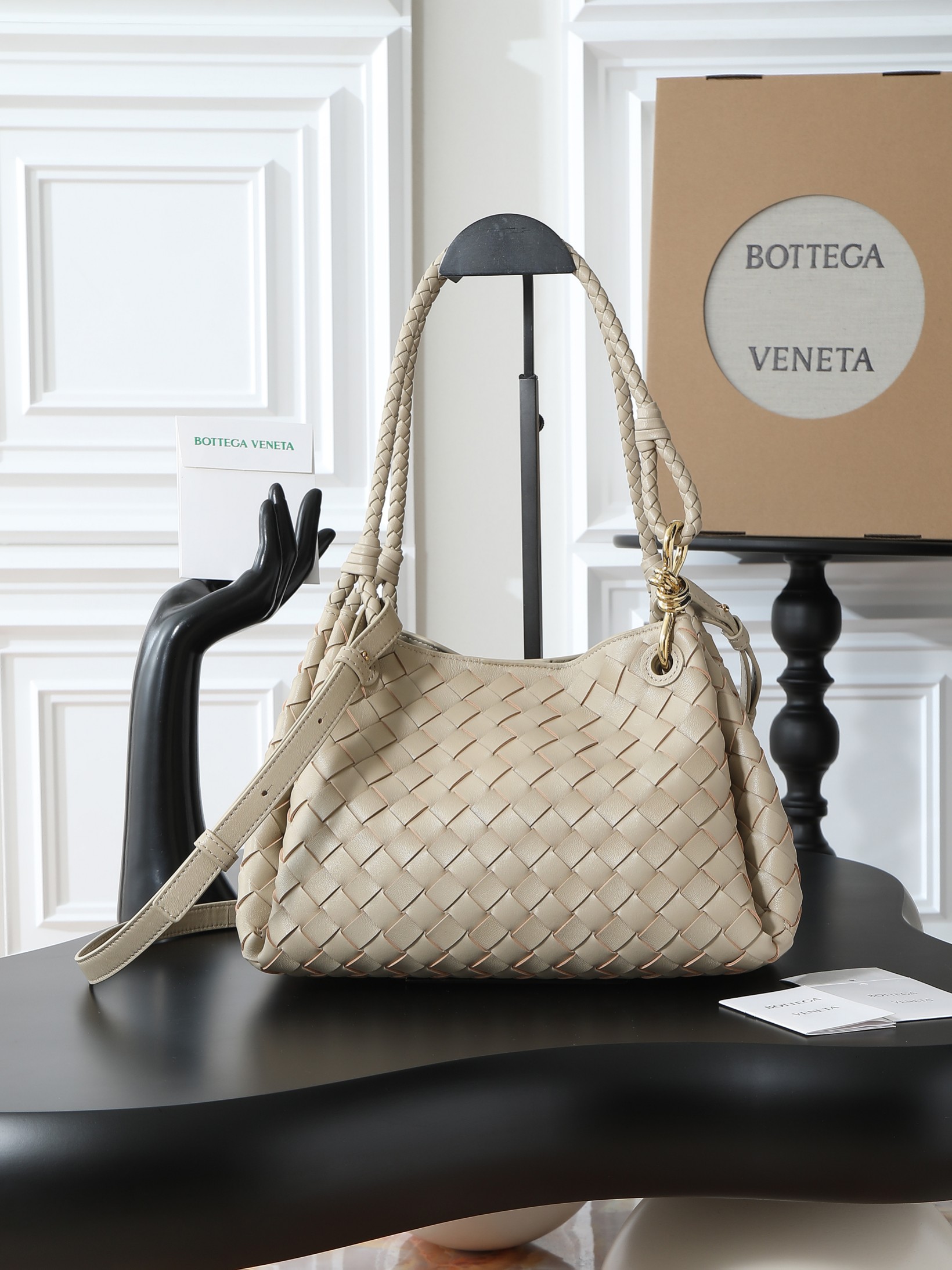 Bagsaaa B0tt*ga Ven*ta Parachute 835921 beige - 30cm