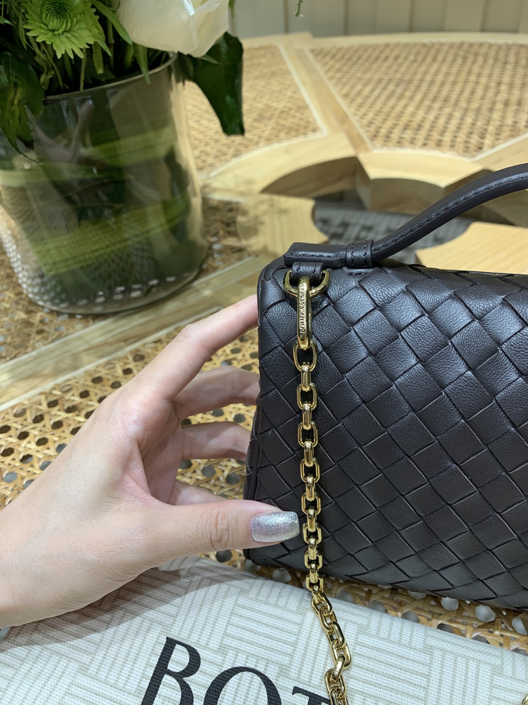 Bagsaaa B0tt*ga Ven*ta Small Soft Vanity 843800 black - 19 cm