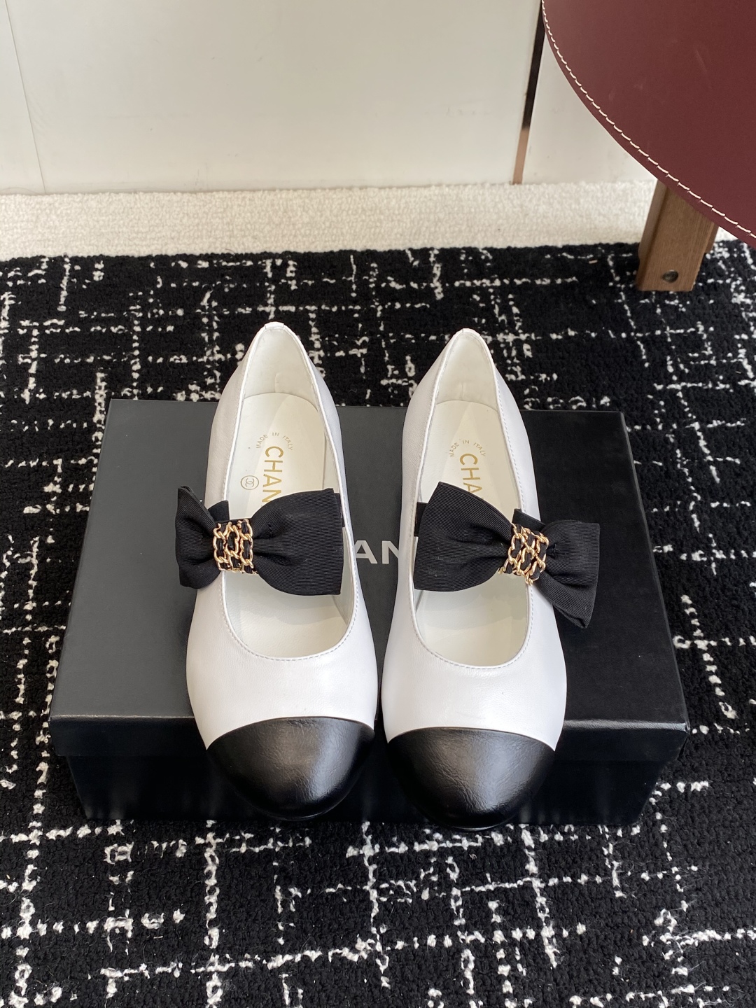 Bagsaaa Ch**el Mary Janes G46811 White