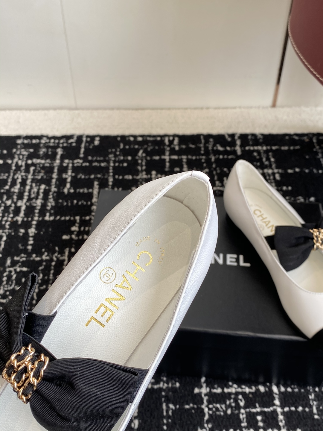 Bagsaaa Ch**el Mary Janes G46811 White