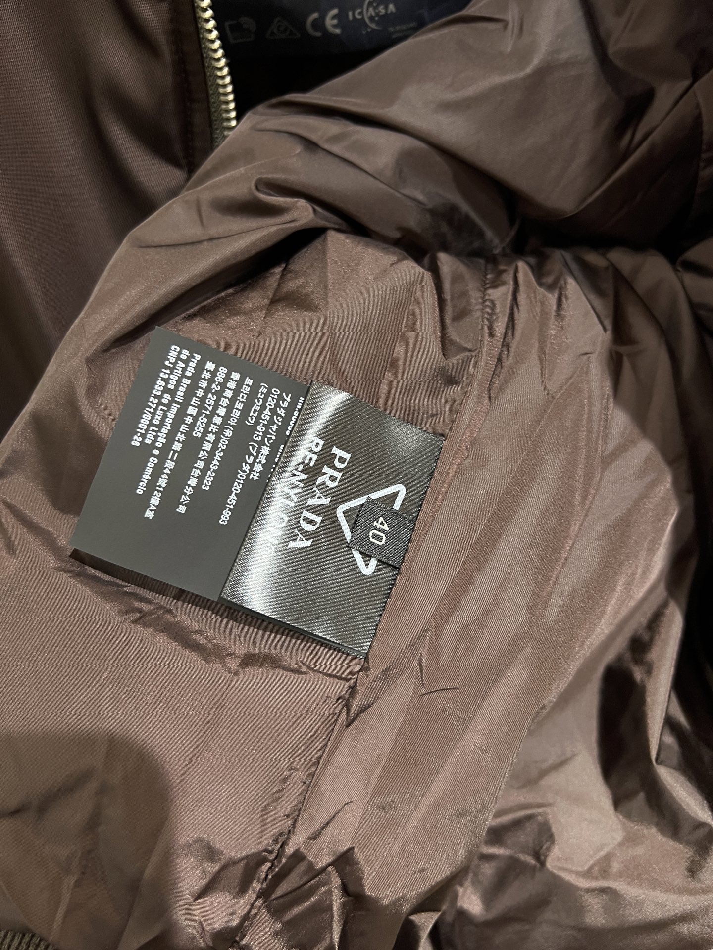 Bagsaaa Pra*a Re-Nylon blouson jacket dark brown