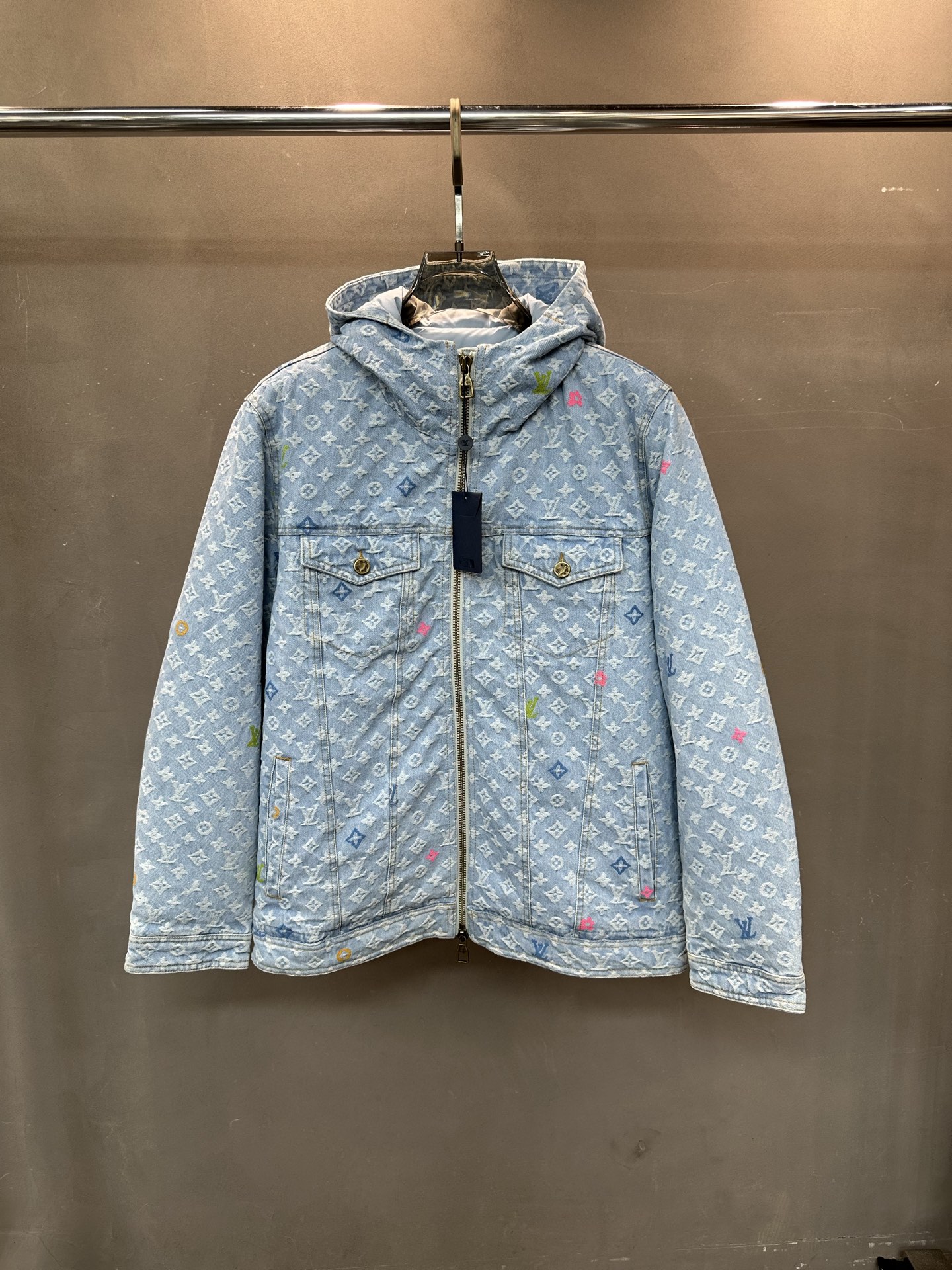 Bagsaaa L0vis Vvtt0n Quilted Denim Jacket