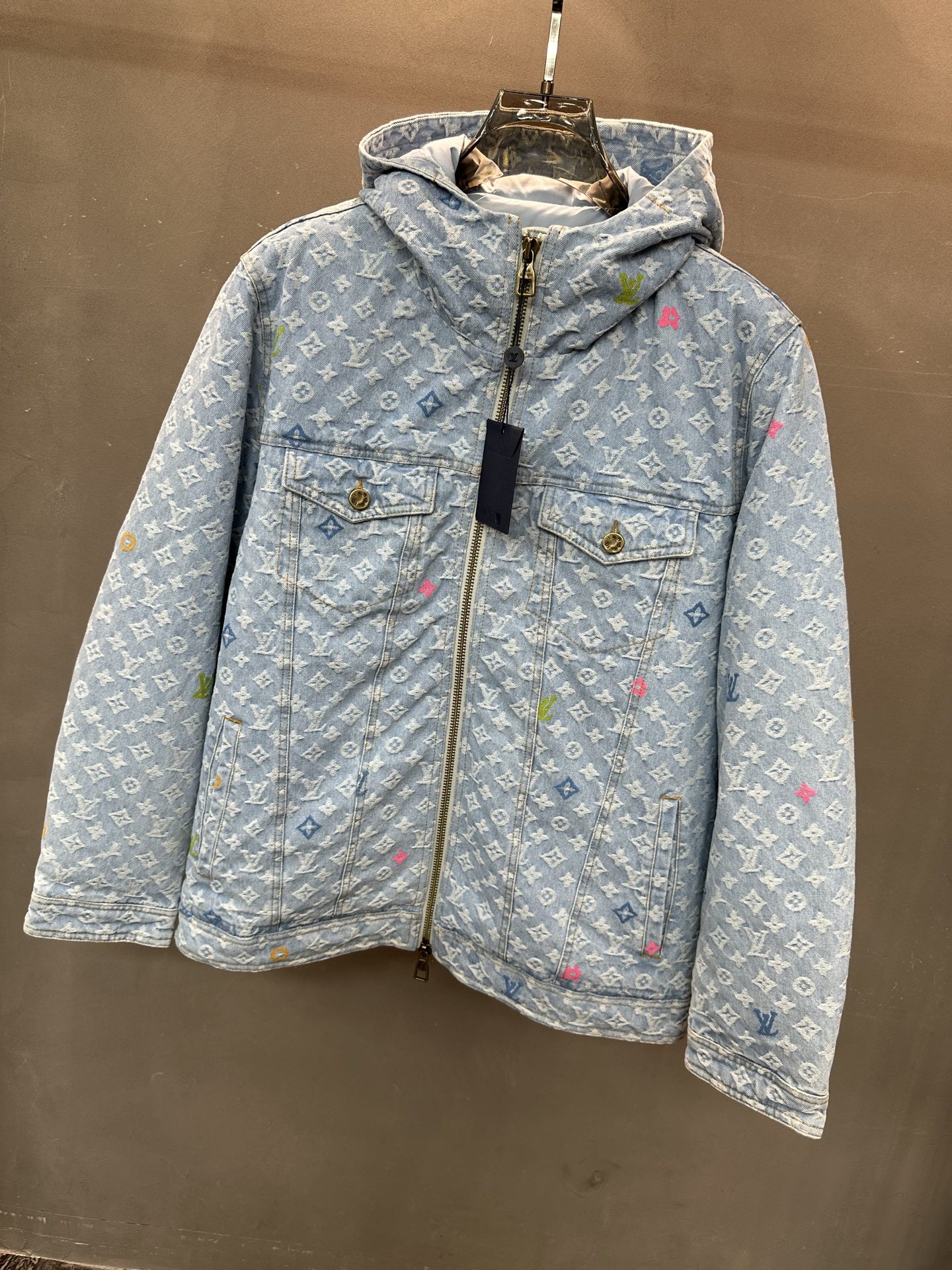 Bagsaaa L0vis Vvtt0n Quilted Denim Jacket