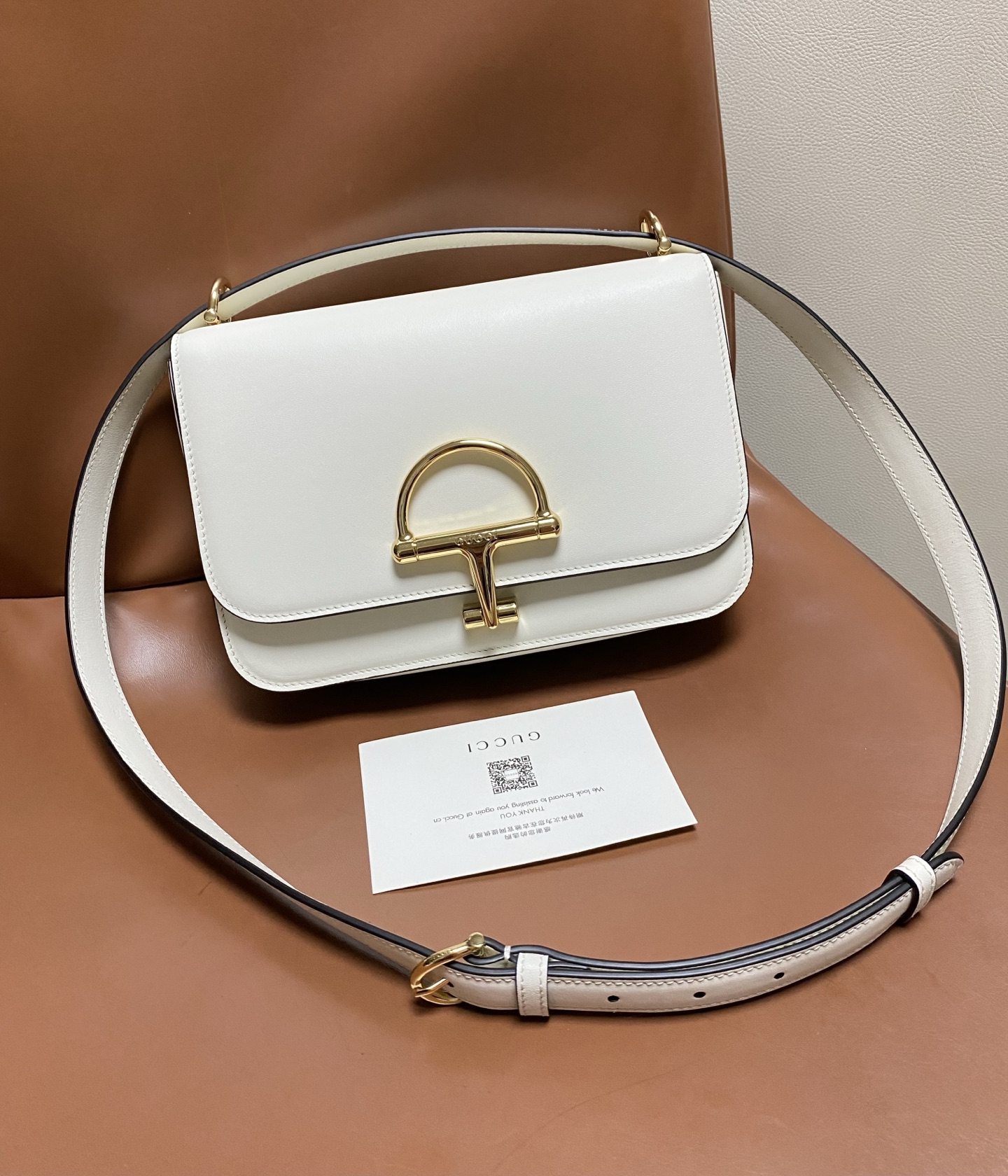 Bagsaaa Gvc*1 Siena small shoulder bag 846705 white - 22.5cm