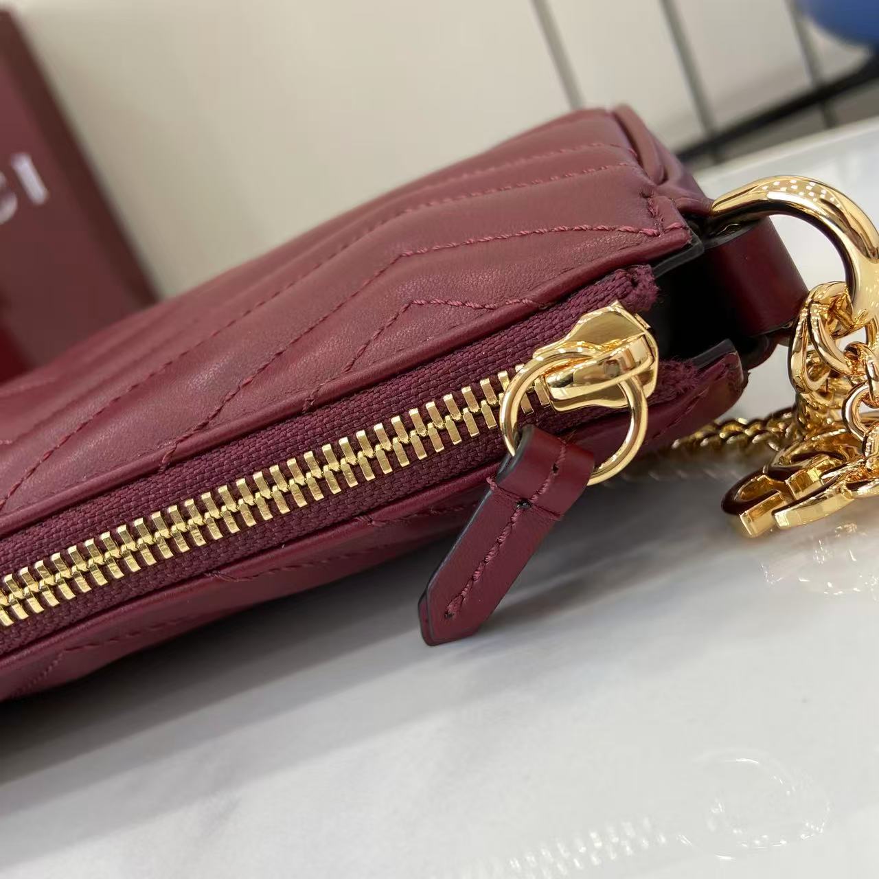 Bagsaaa Gvc*1 GG Marmont small shoulder bag 847589 red - 20cm