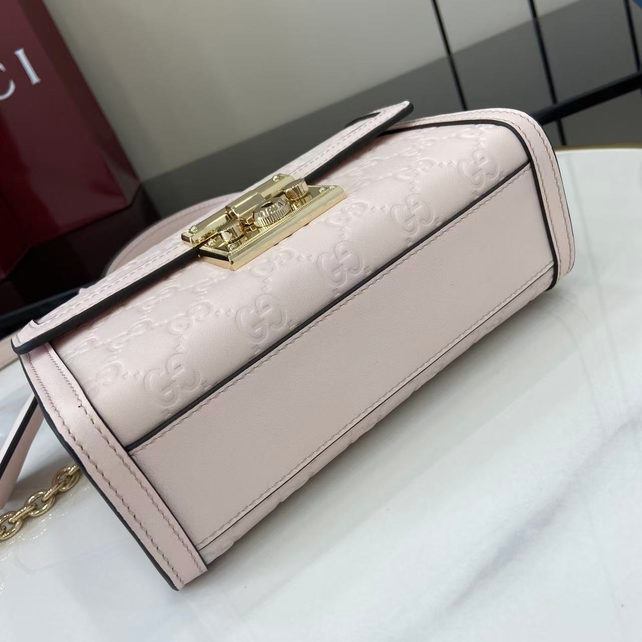 Bagsaaa Gvc*1 Padlock small top handle bag 848884 light pink - 20cm