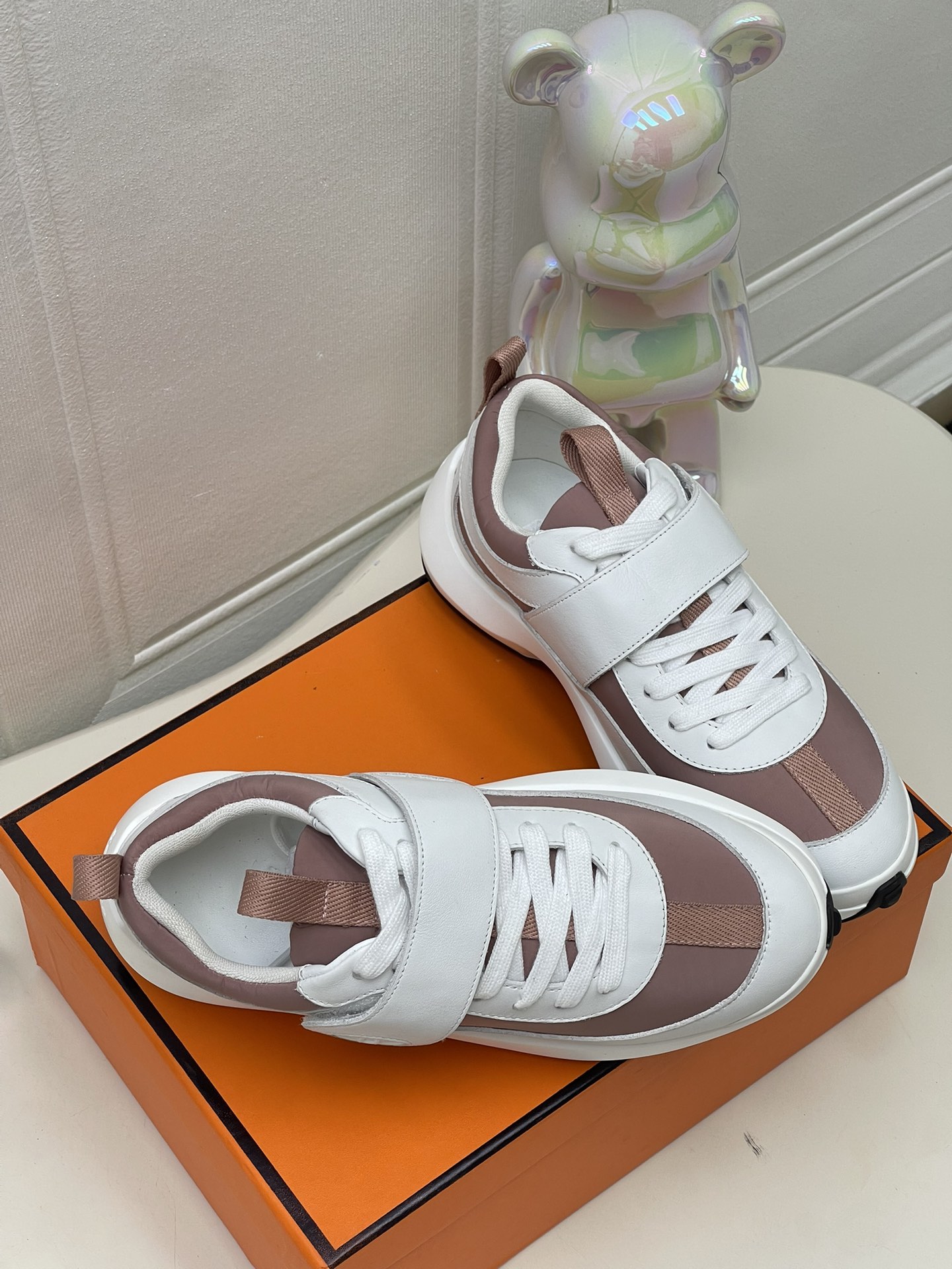 Bagsaaa H**me5 Loop sneaker rose antique / blanc