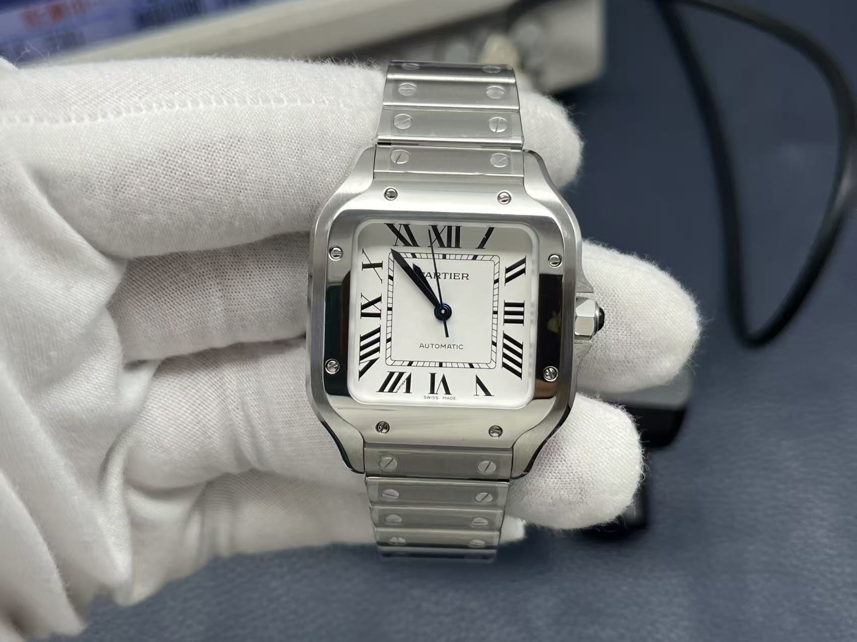 Bagsaaa Santos de Ca*t1er watch silver medium size 35mm