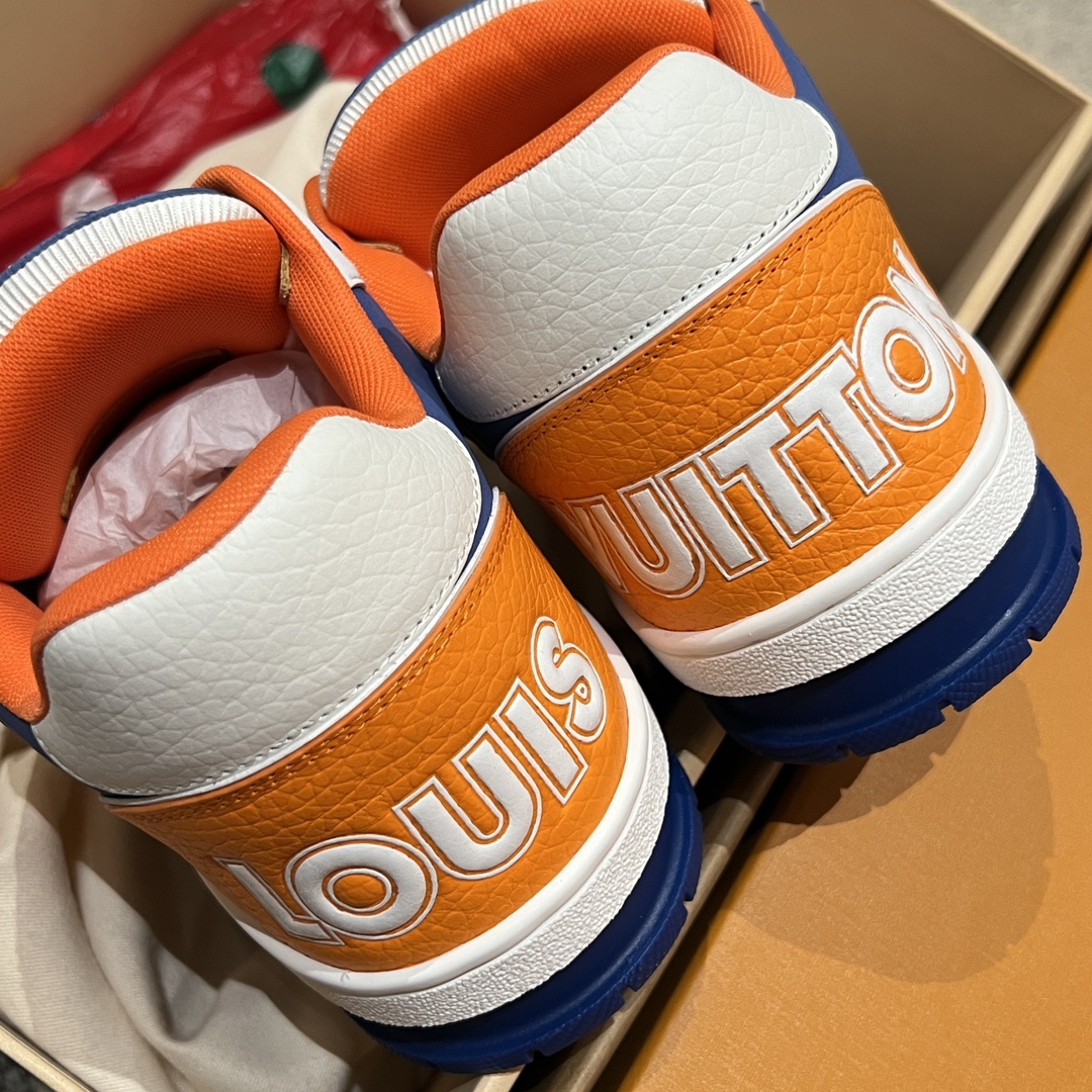 Bagsaaa LV Trainer Sneaker Luxury Orange