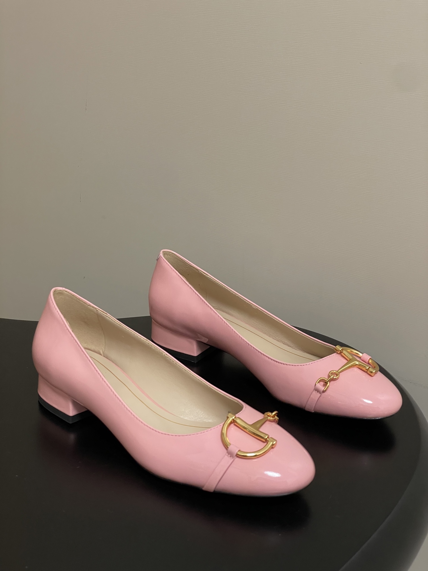 Bagsaaa Gvc*1 Women's ballet flat with half Horsebit 849652 pink patent - 2.5cm