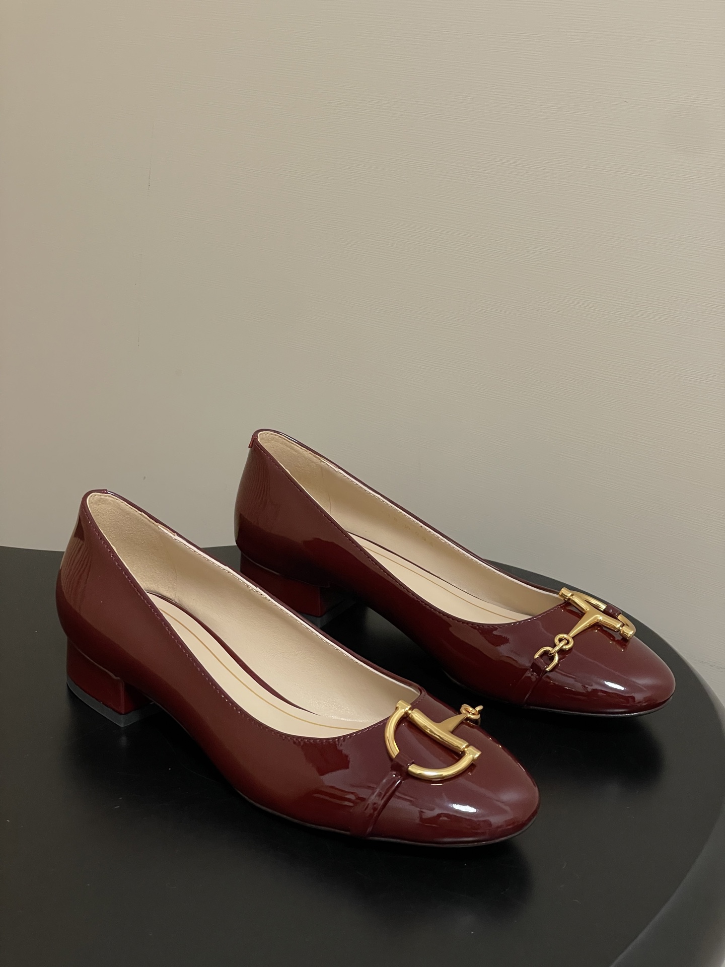 Bagsaaa Gvc*1 Women's ballet flat with half Horsebit 849652 red patent - 2.5cm